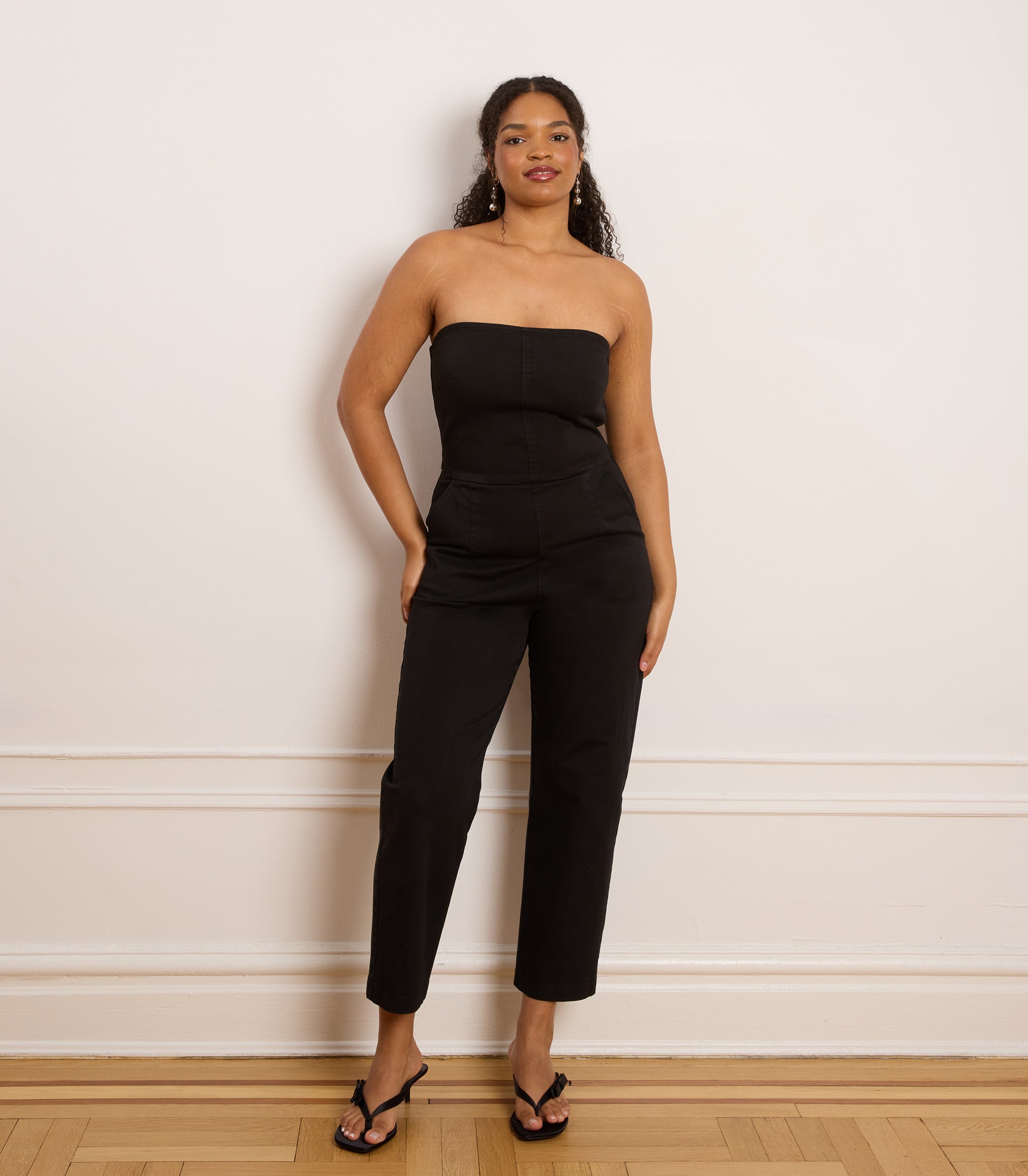 Beverly Strapless Jumpsuit - Black