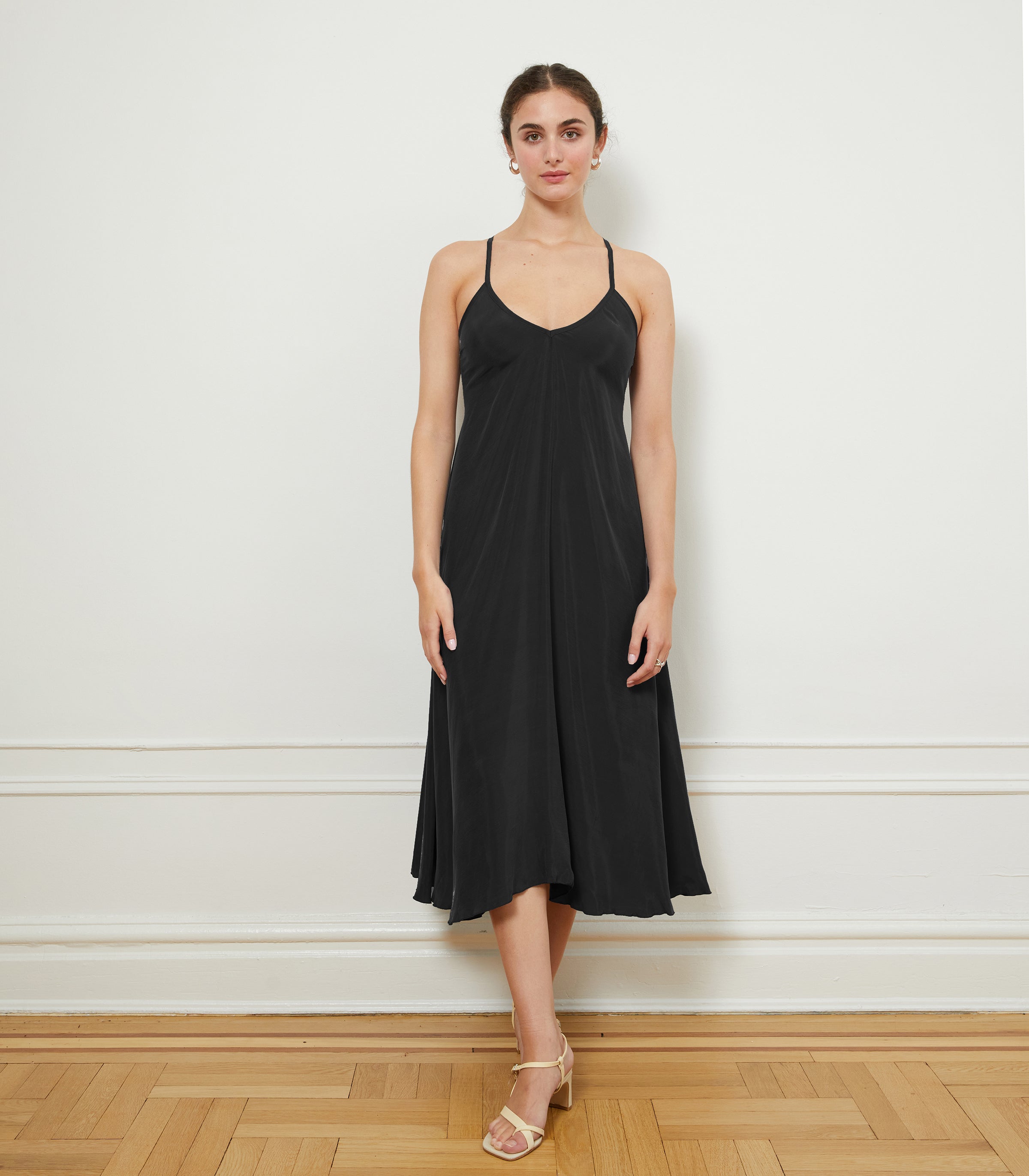Hermosa Backless Slip Dress - Black