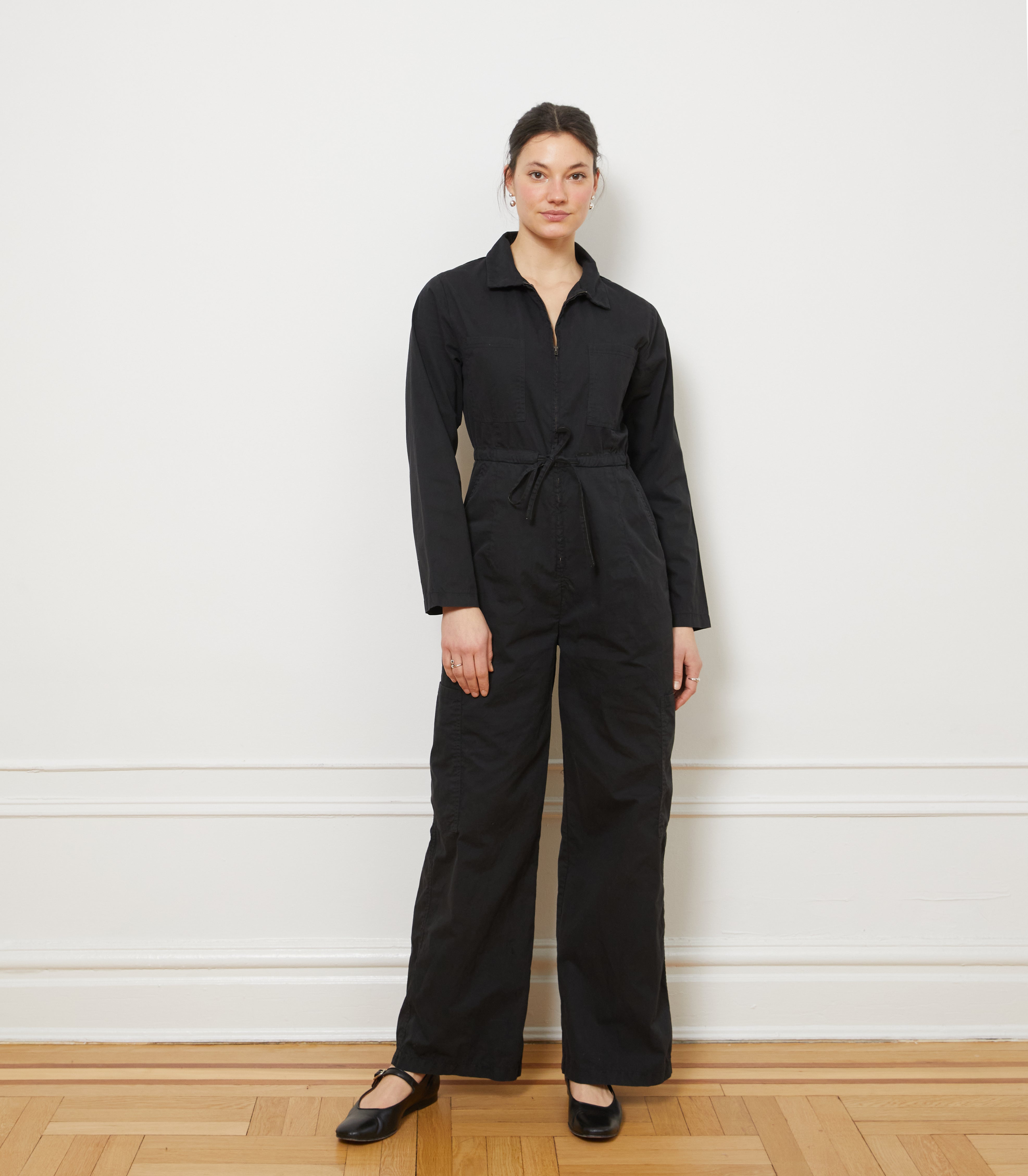 Spencer Cargo Zip Jumpsuit - Black SAMPLE SALE