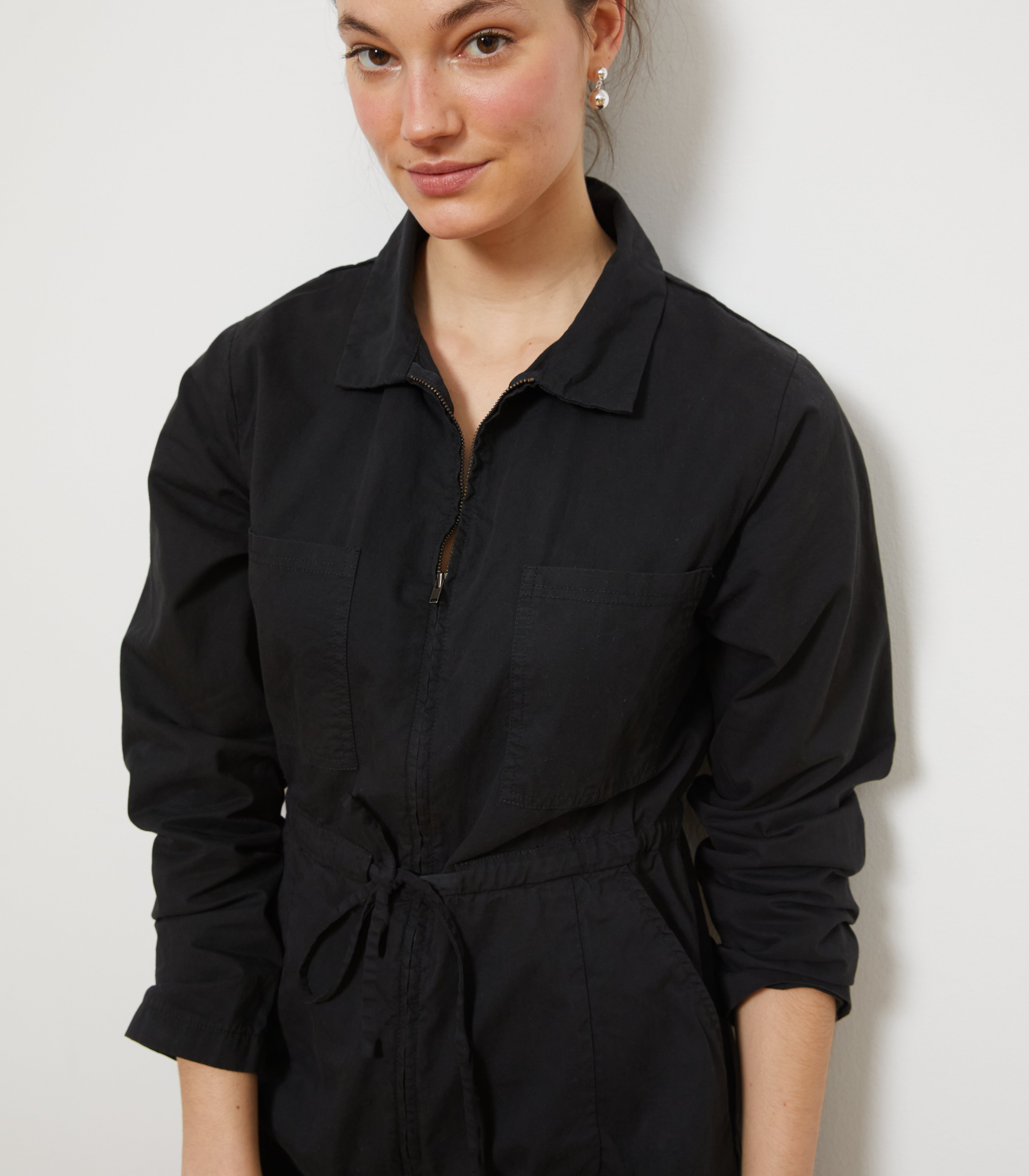 Spencer Cargo Zip Jumpsuit - Black SAMPLE SALE