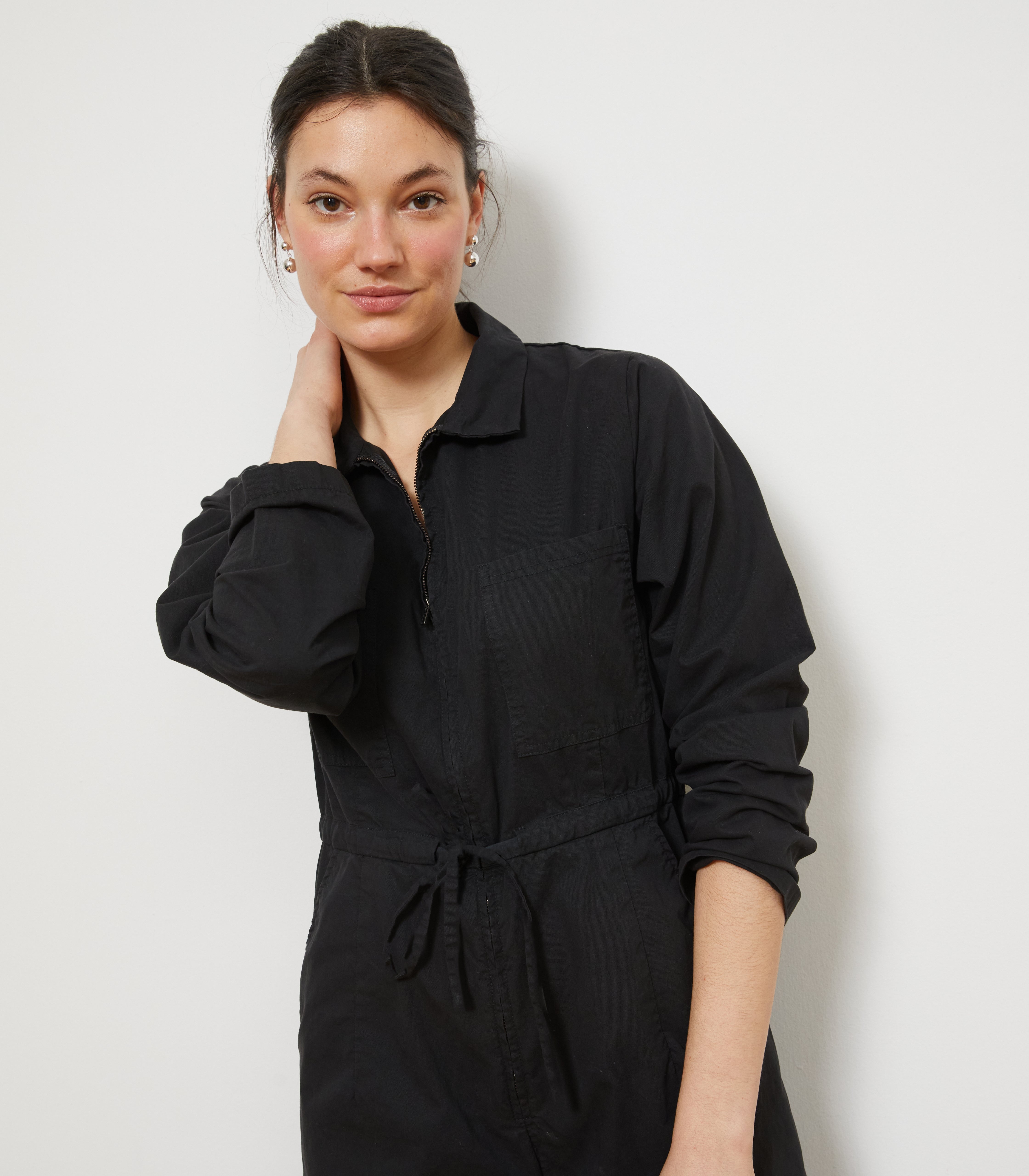 Spencer Cargo Zip Jumpsuit - Black SAMPLE SALE