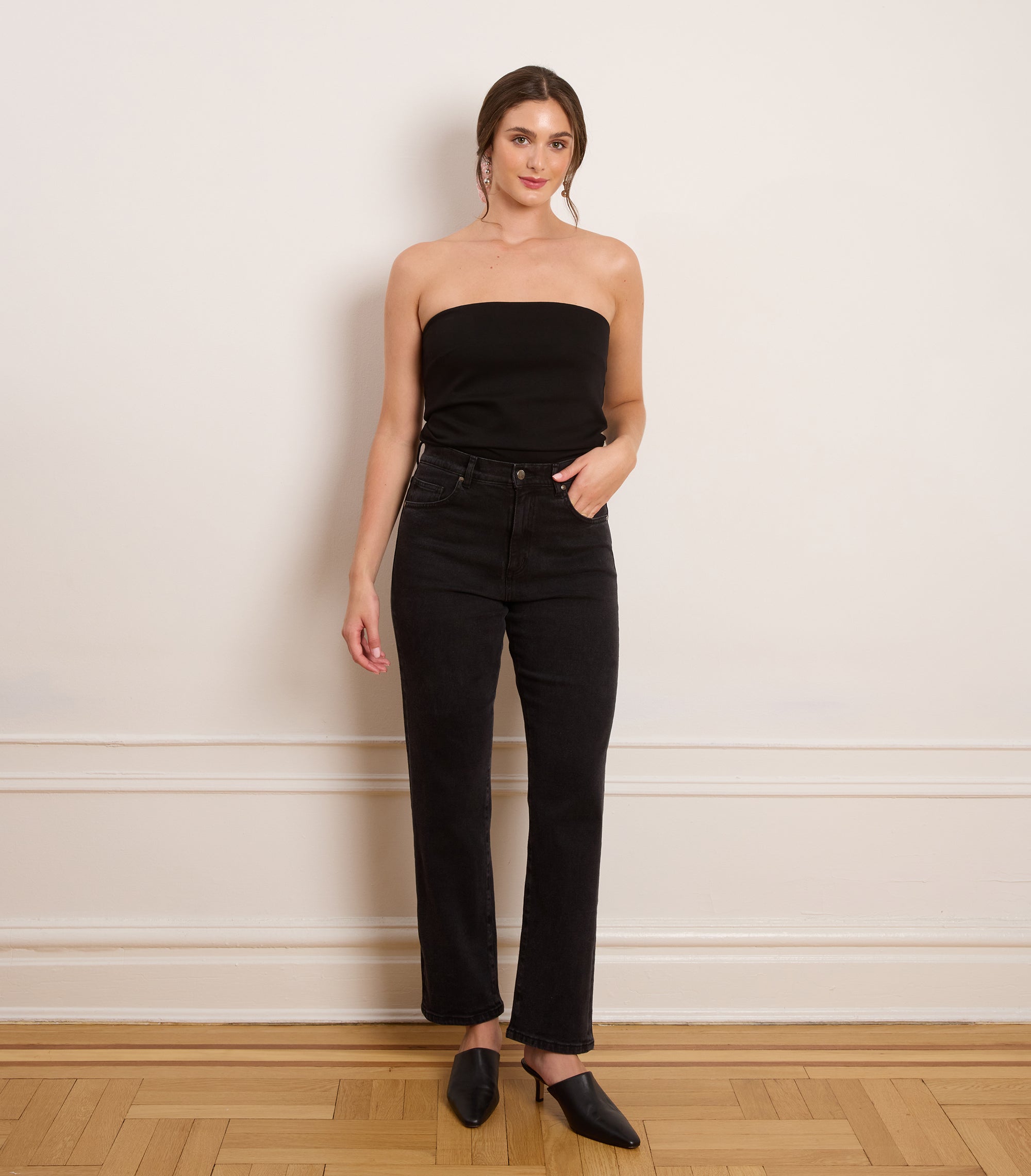 Winona High Rise Stovepipe Jeans - Black