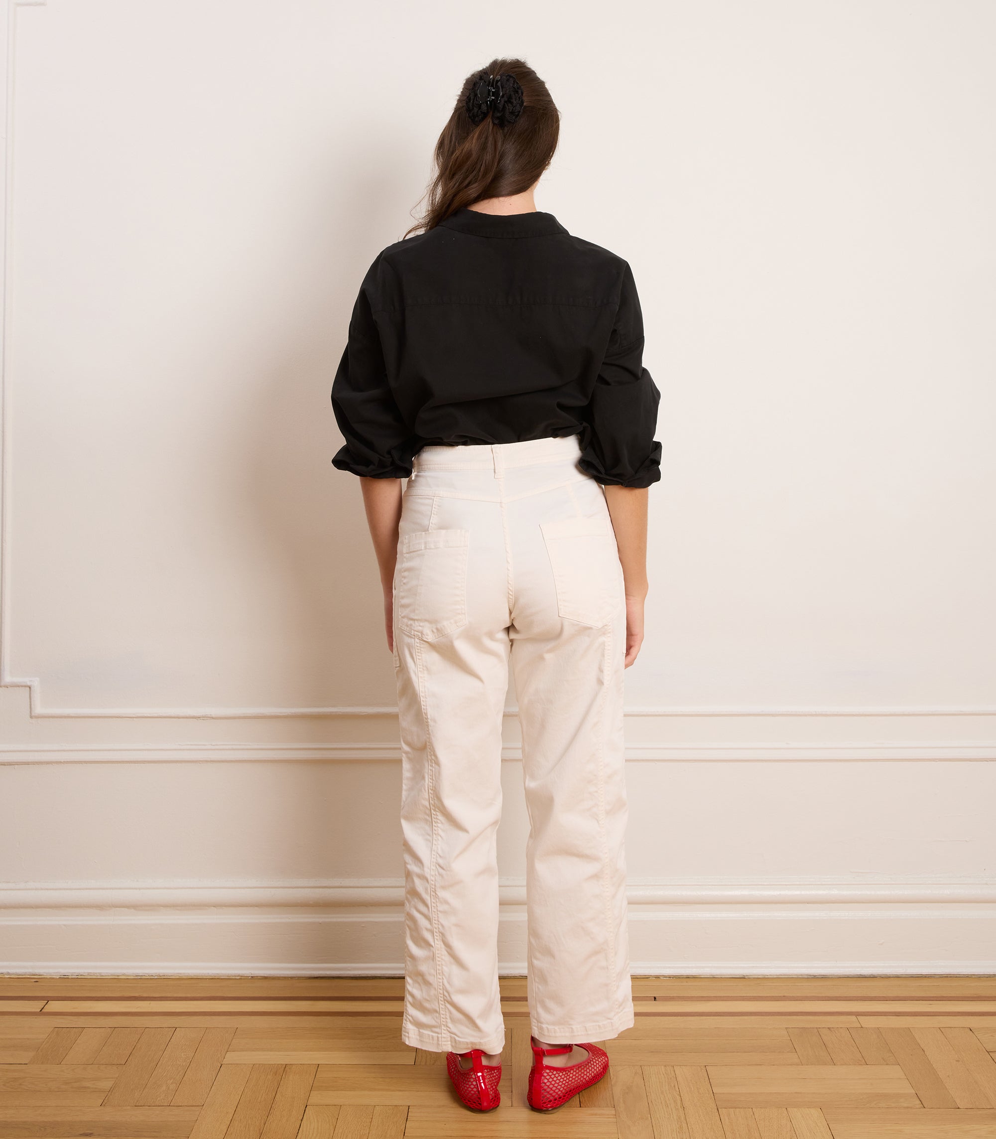 Jess Relaxed Seamed Trousers - Salt