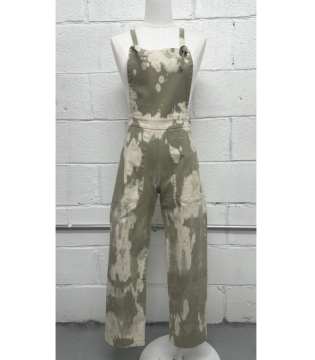 Bleach Khaki Knot Overalls - SAMPLE SALE