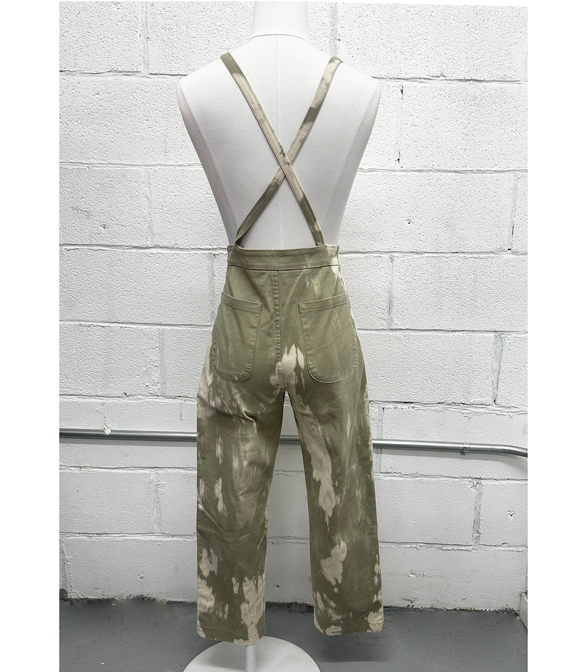 Bleach Khaki Knot Overalls - SAMPLE SALE