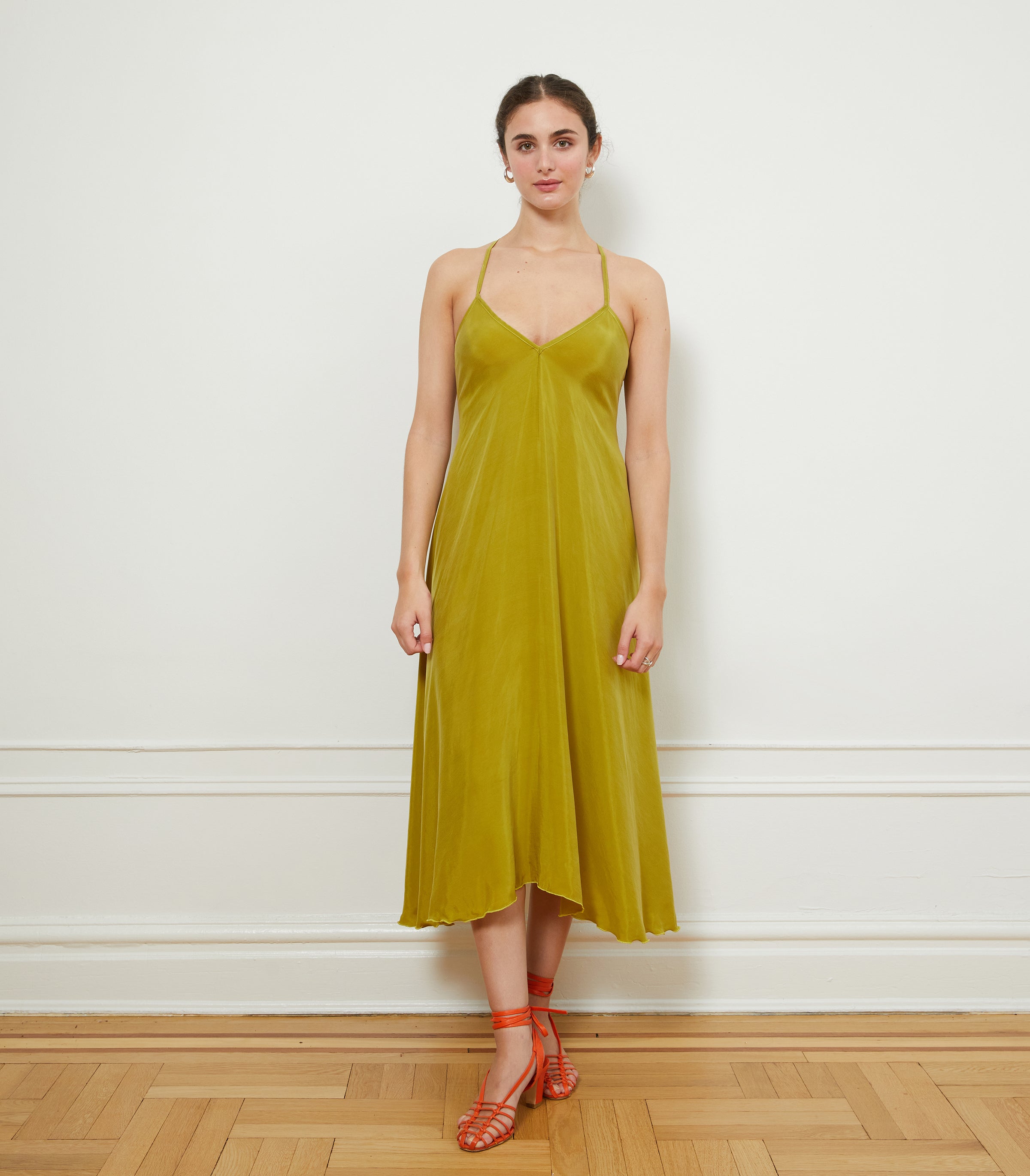 Hermosa Slip Dress - Citron | LOUP x Biankalu