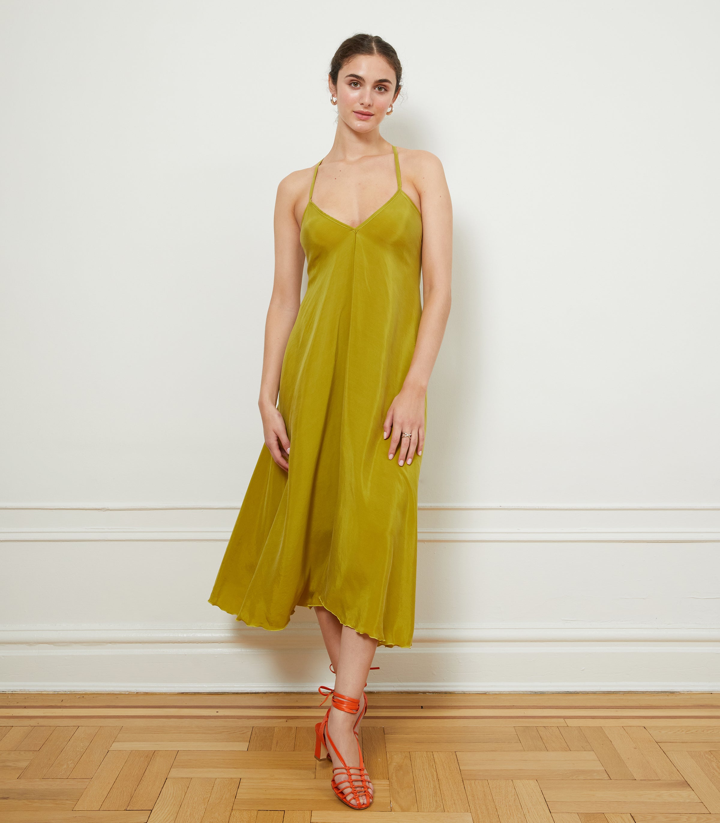 Hermosa Slip Dress - Citron | LOUP x Biankalu