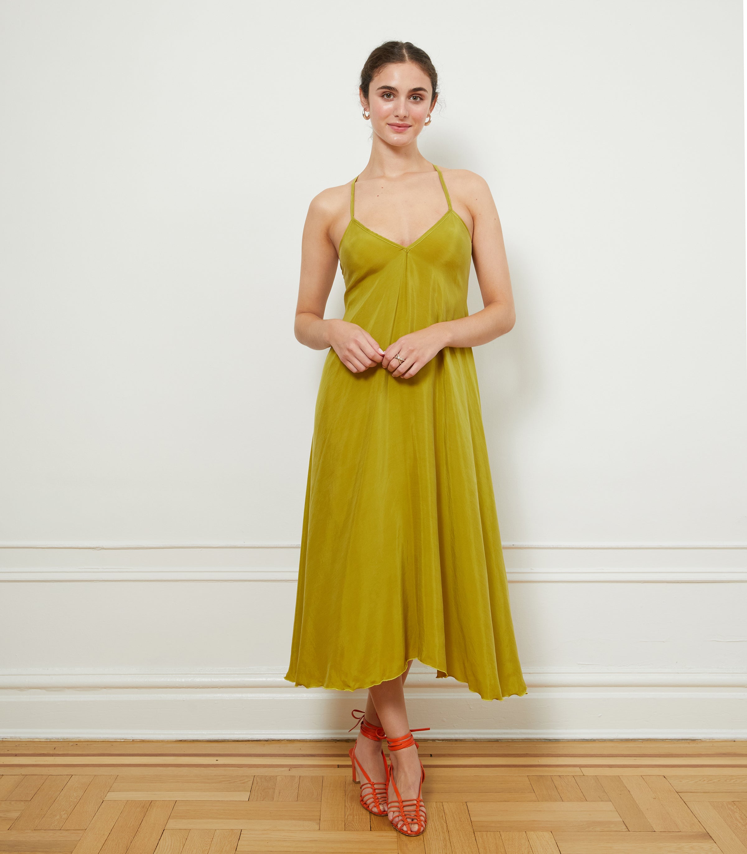 Hermosa Slip Dress - Citron | LOUP x Biankalu