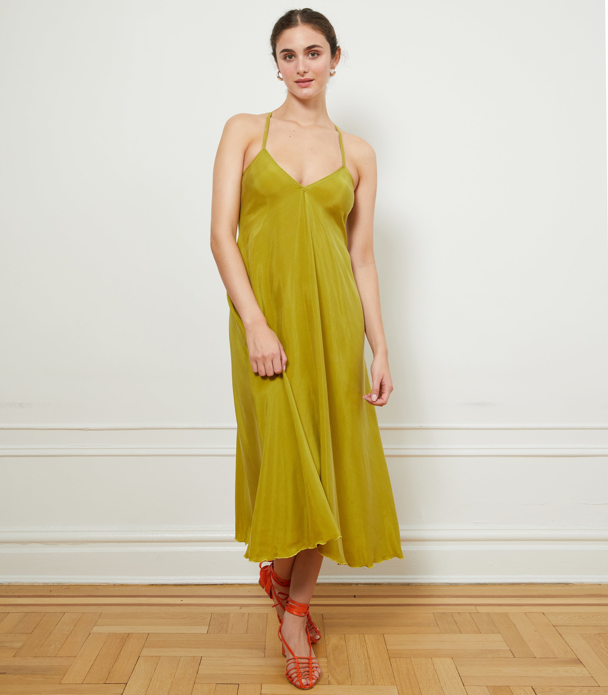 Hermosa Slip Dress - Citron | LOUP x Biankalu