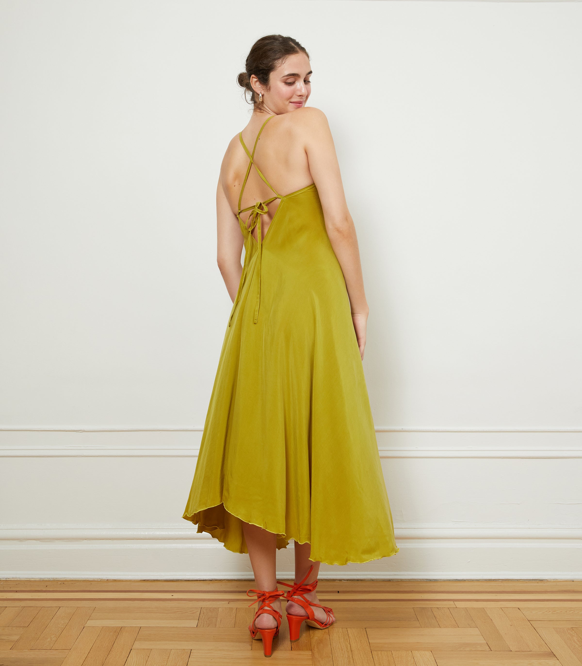 Hermosa Slip Dress - Citron | LOUP x Biankalu