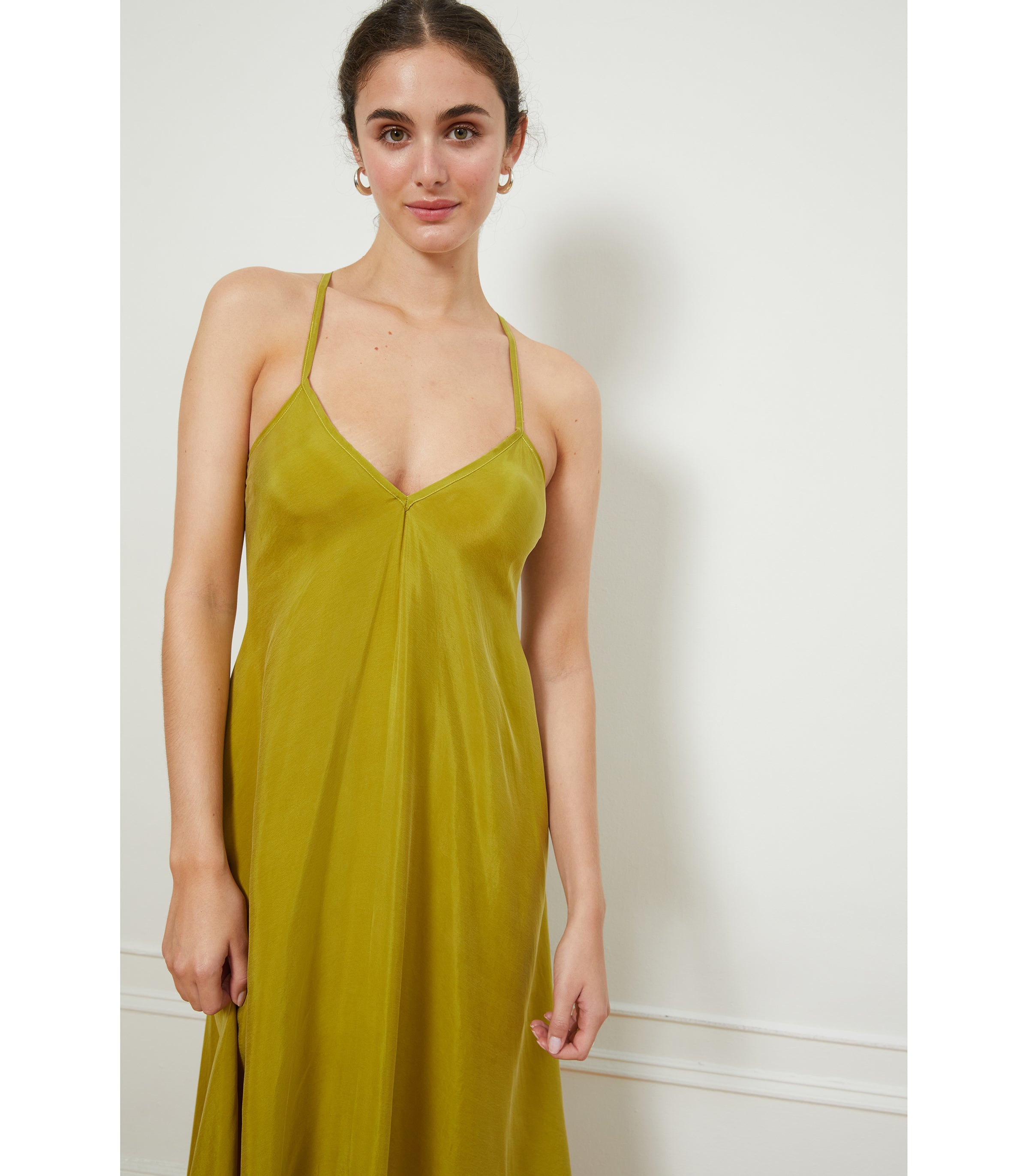 Hermosa Slip Dress - Citron | LOUP x Biankalu