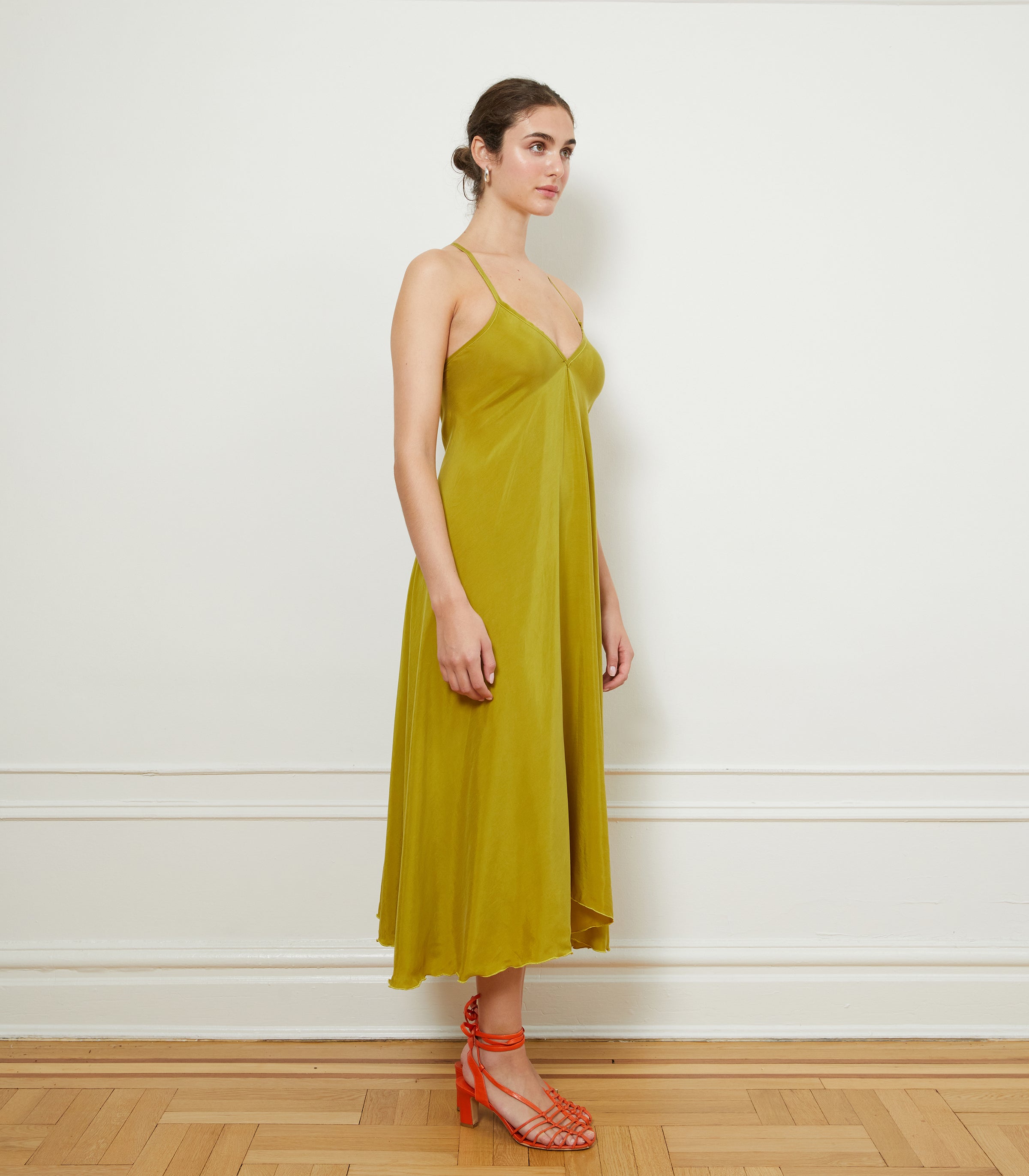 Hermosa Slip Dress - Citron | LOUP x Biankalu