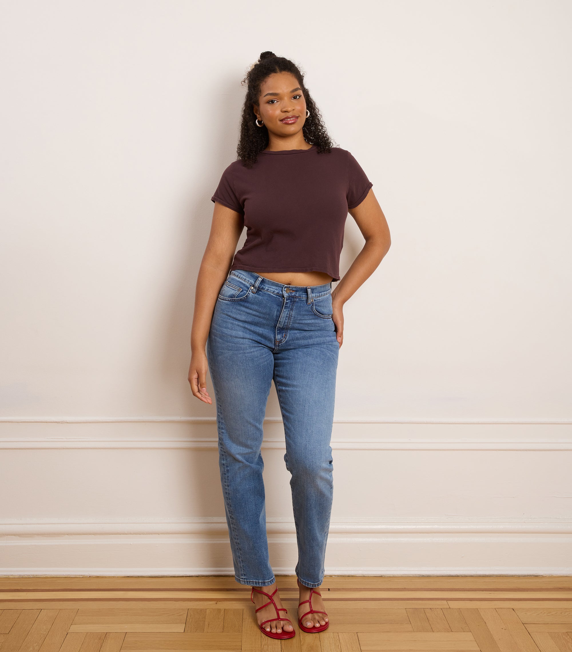 Bessette Soft Washed Tee - Dark Cocoa
