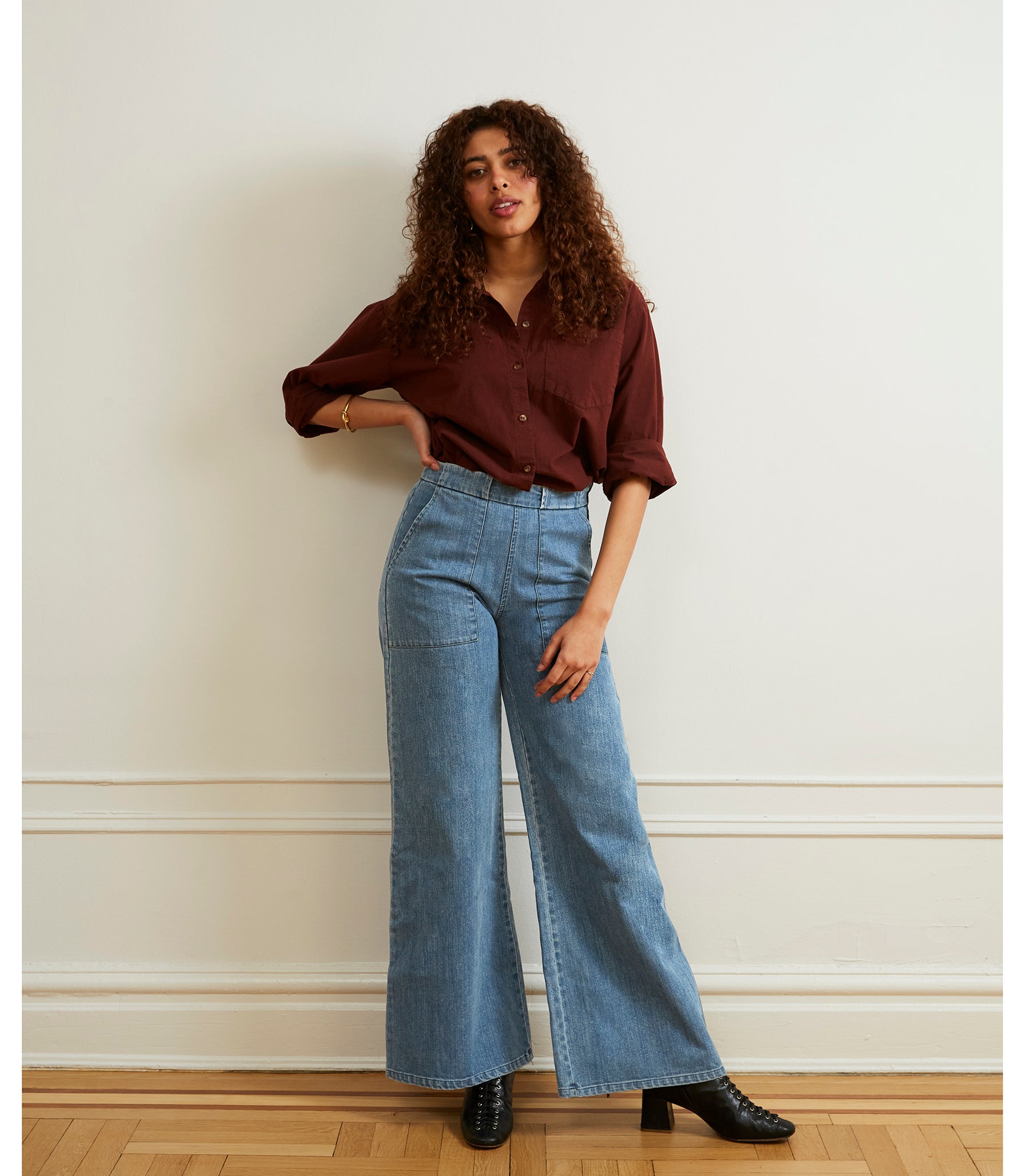 na.e wide loose jeans 新品Sサイズlong 078 Long Sabrina Wide-Leg Jeans | High-Waist Wide Leg Denim | Loup
