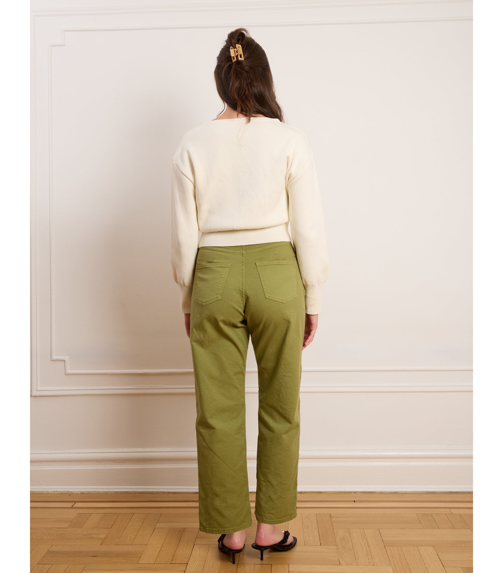 Celia Cropped Snap Cardigan - Cream