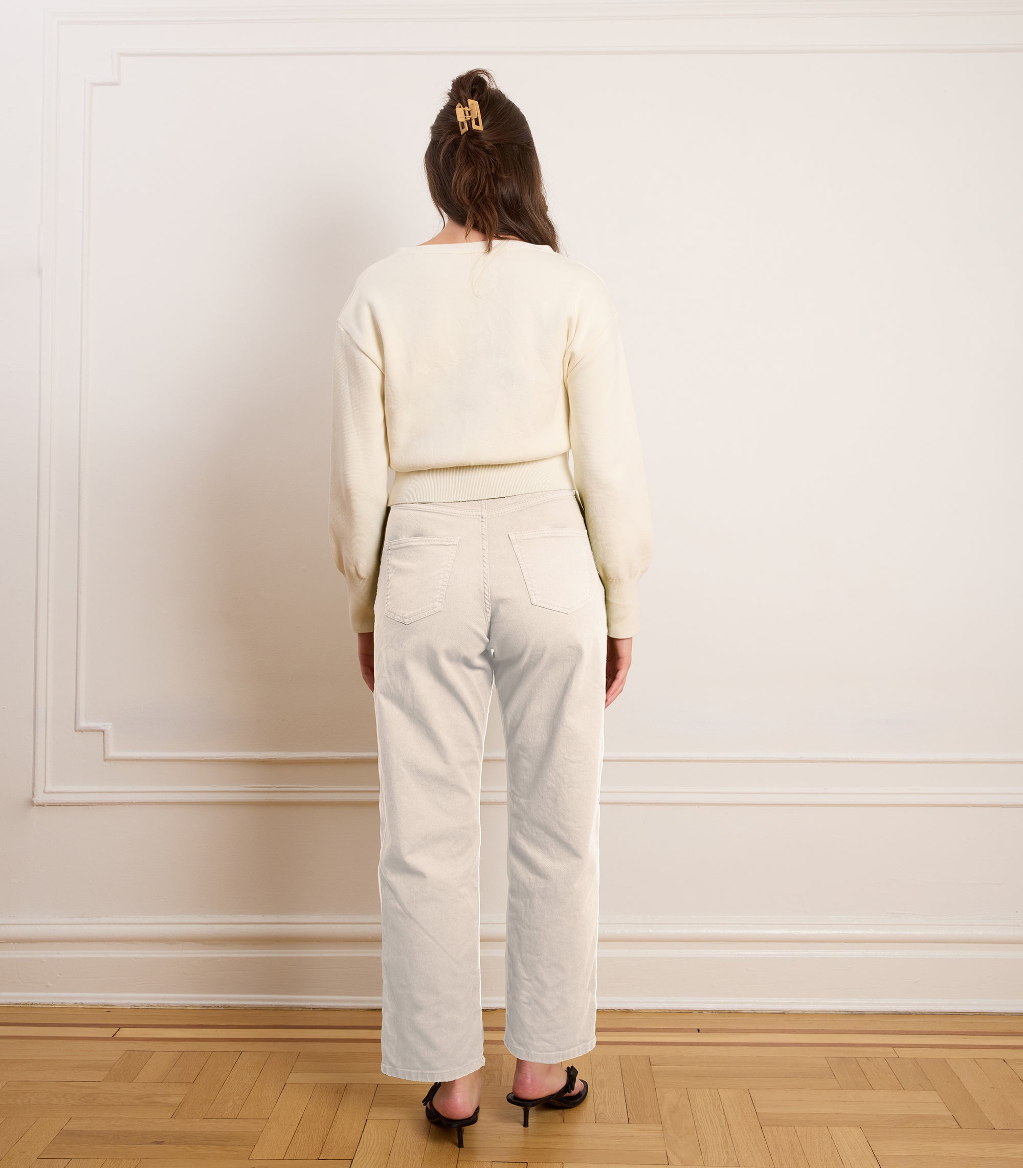 Amelia Barrel Leg Pants - Salt