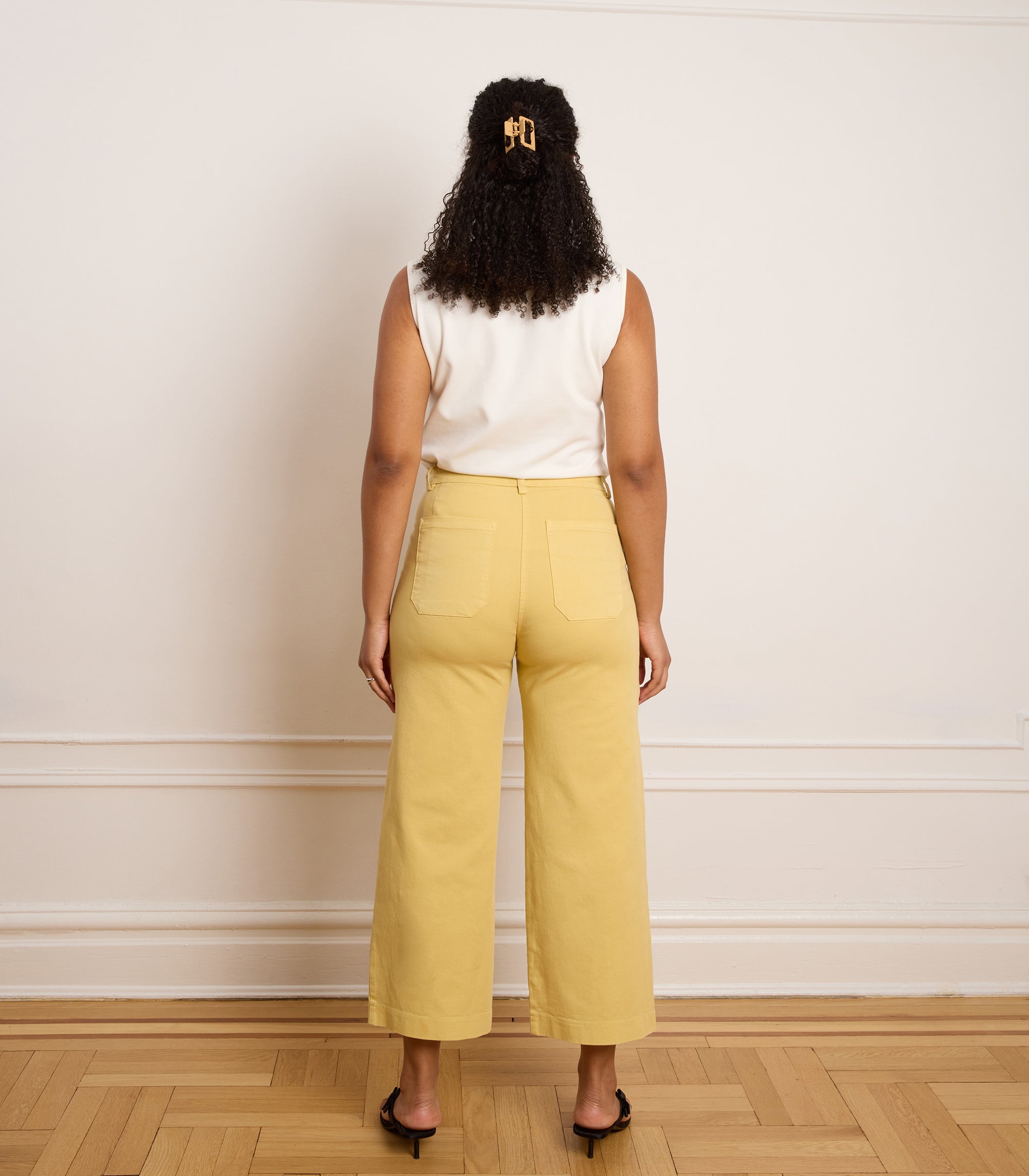 Simone Wide Crop Pants - Burnt Khaki