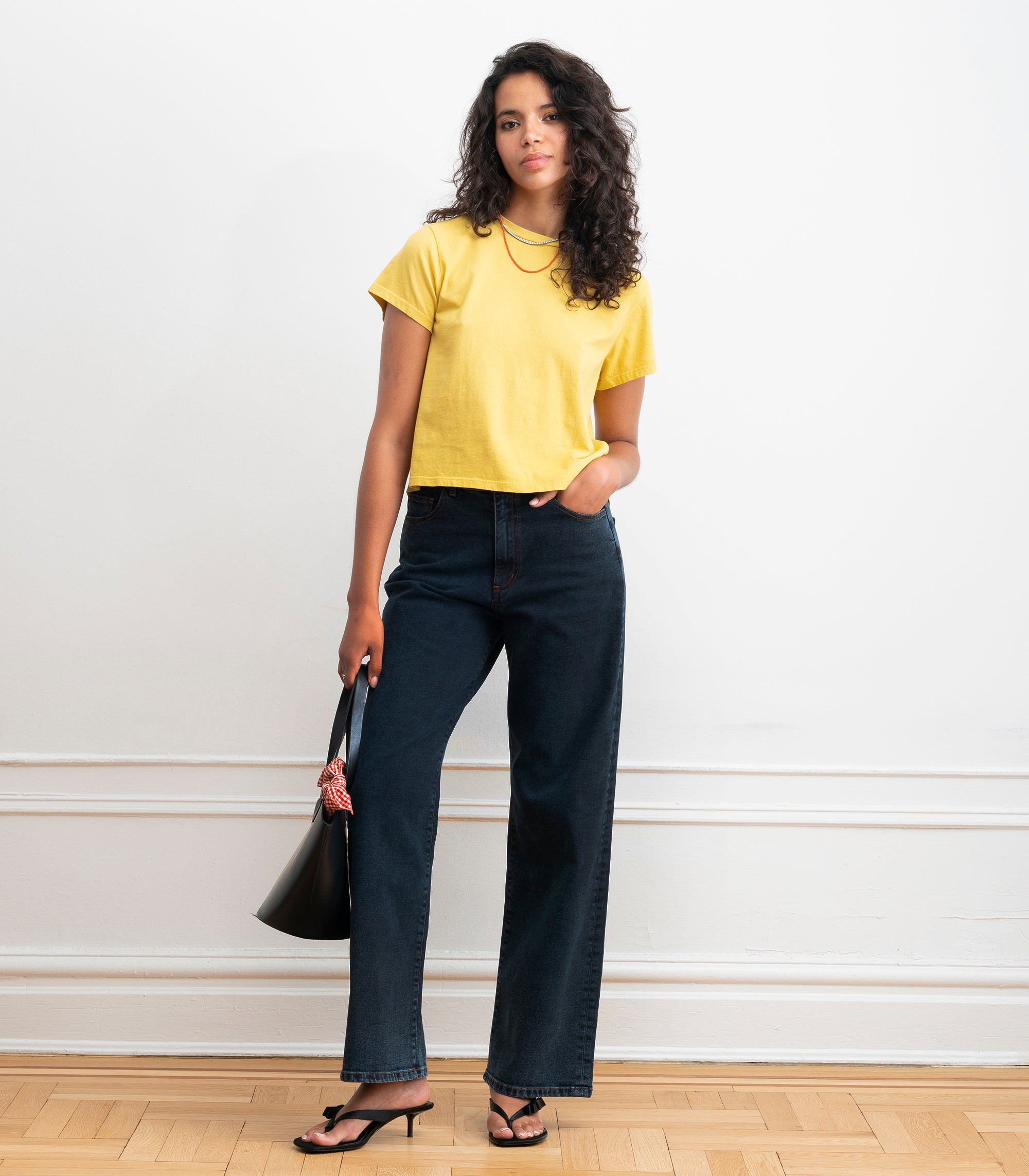 Francois High Rise Wide Leg Jeans - New York Dark
