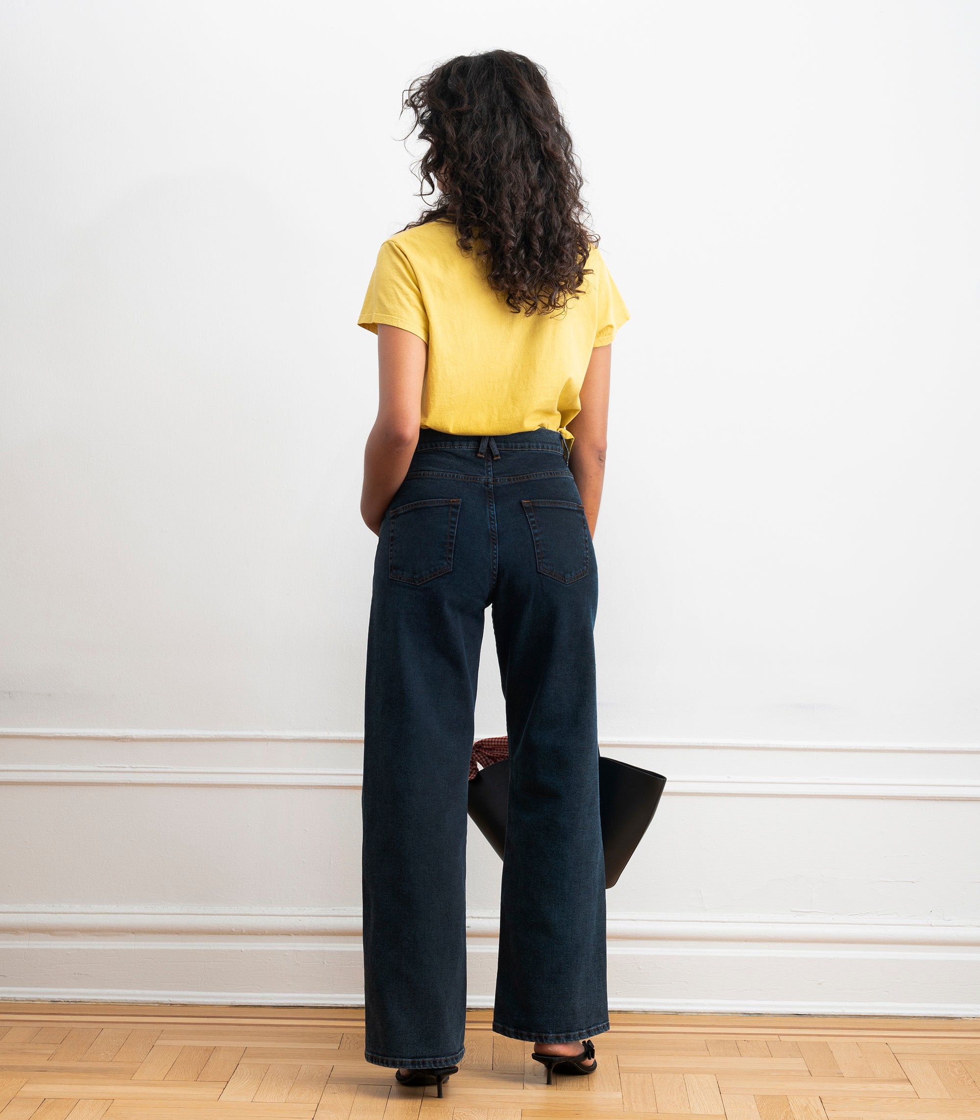 Francois High Rise Wide Leg Jeans - New York Dark