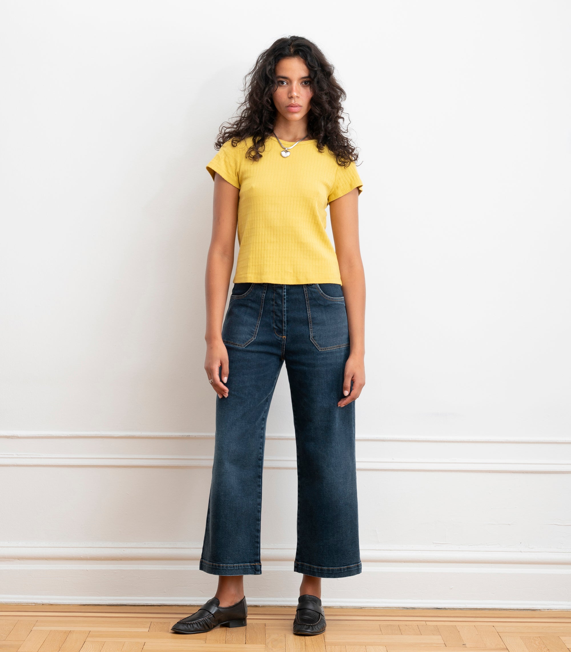 Miranda Pointelle Tee - Daffodil