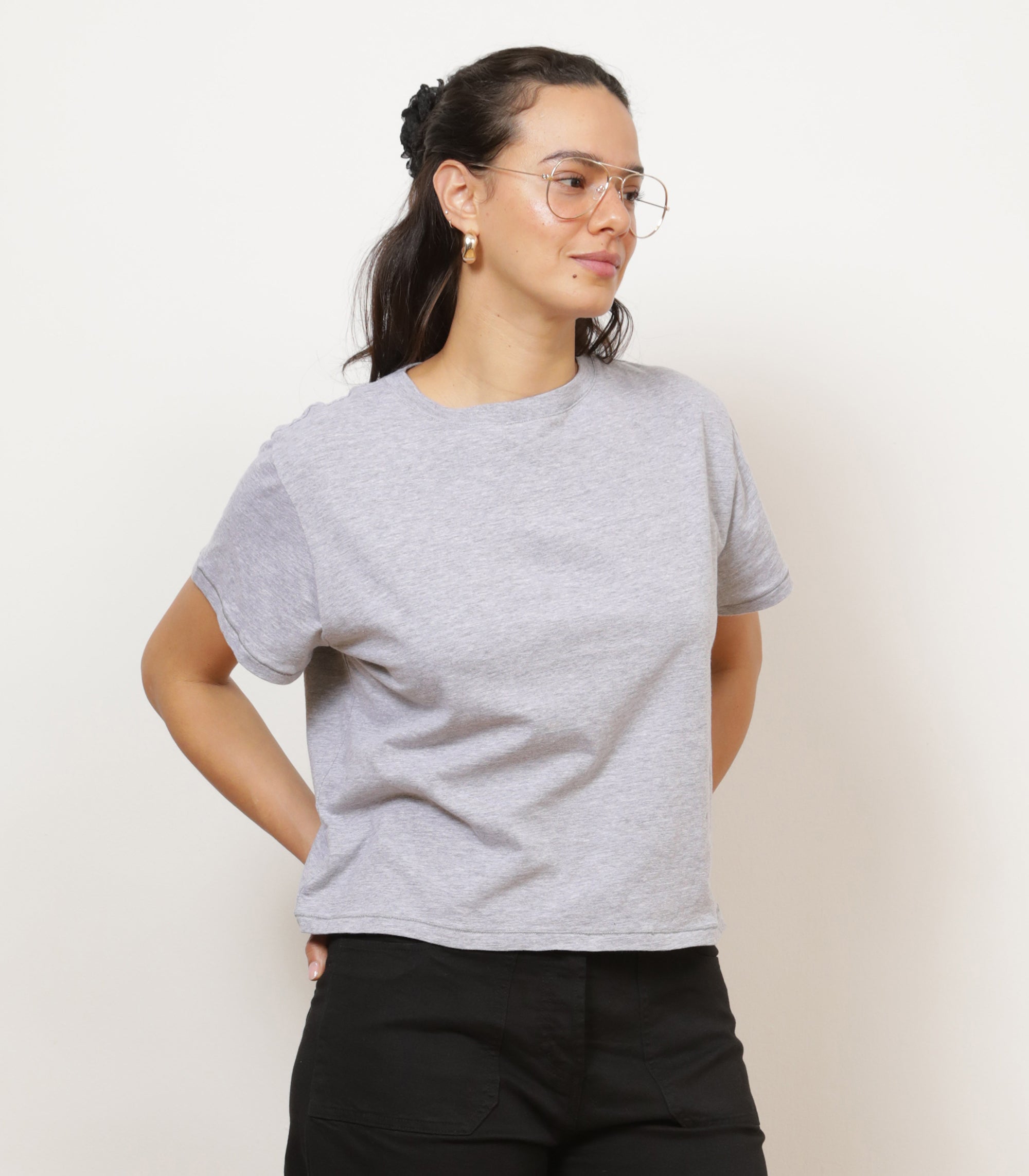Bessette Soft Washed Tee - Heather Gray