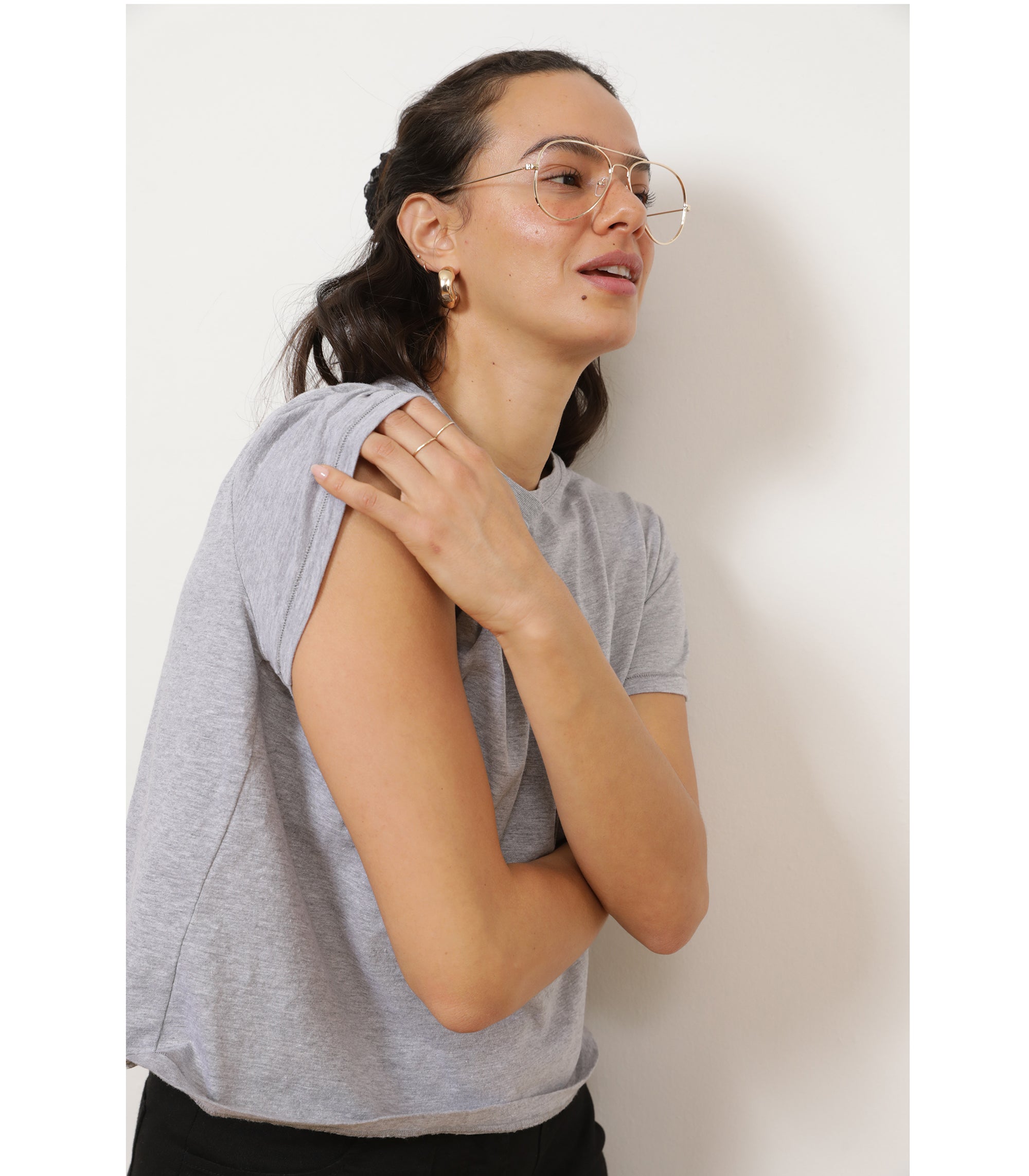 Bessette Soft Washed Tee - Heather Gray