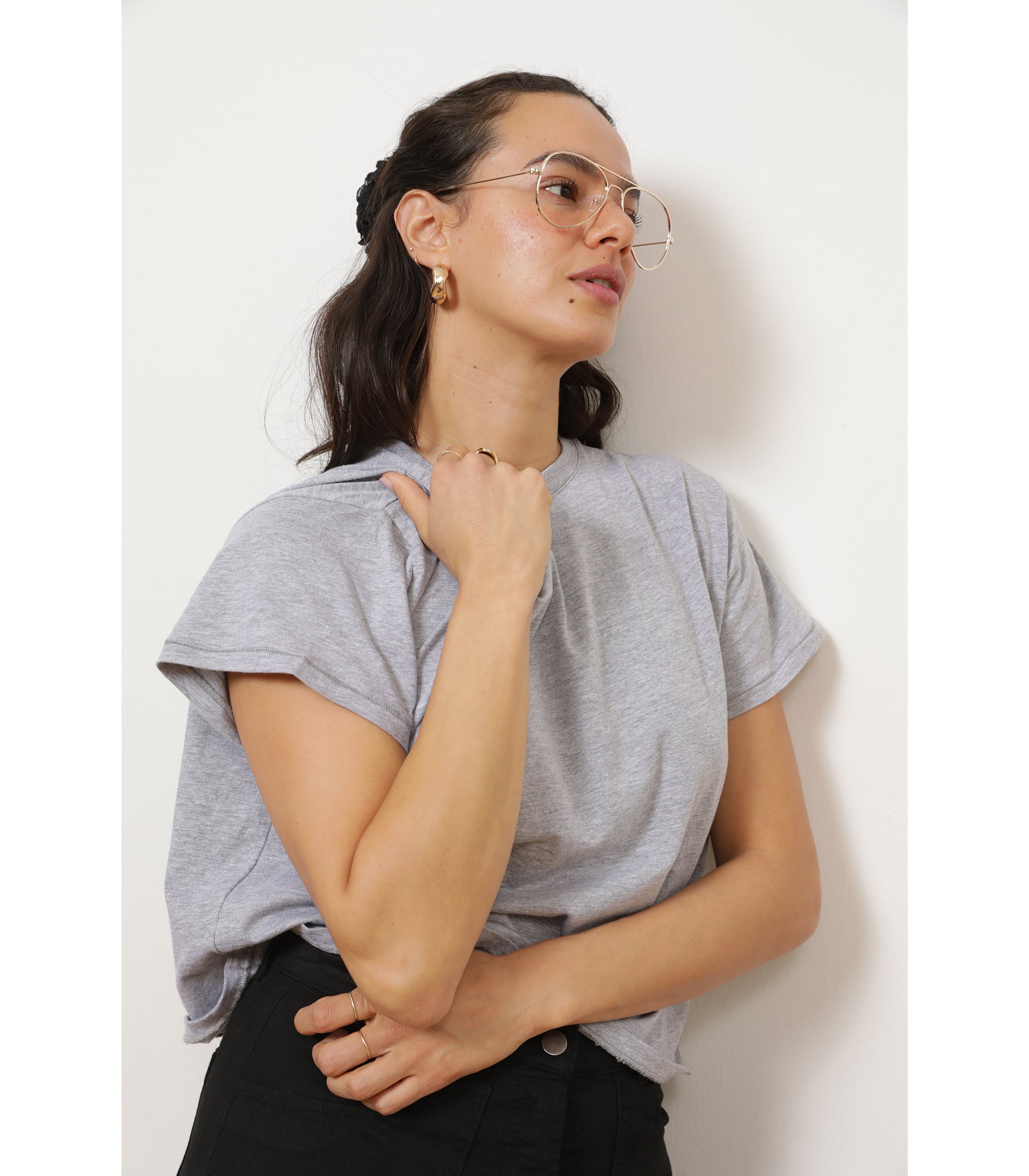 Bessette Soft Washed Tee - Heather Gray