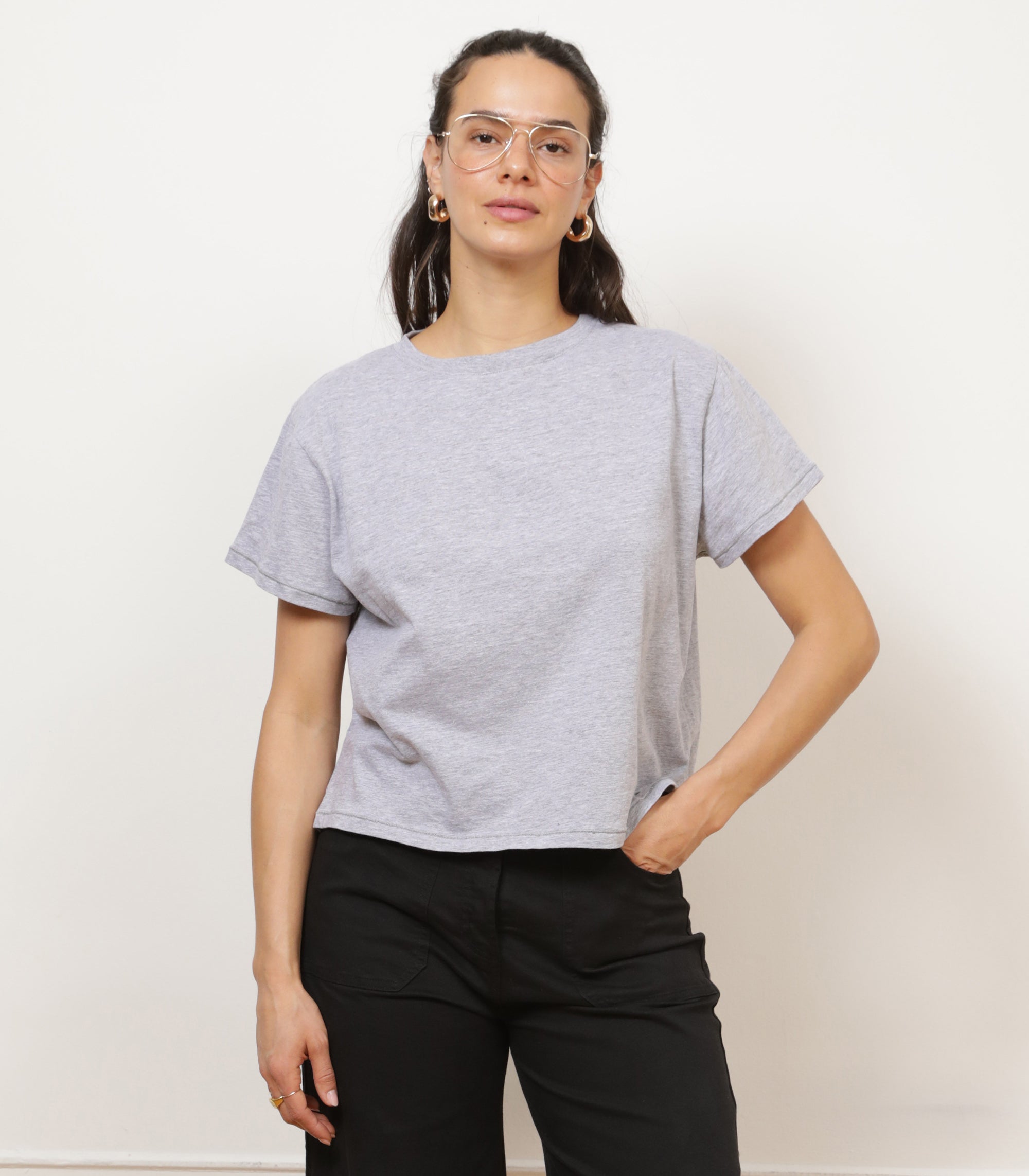 Bessette Soft Washed Tee - Heather Gray