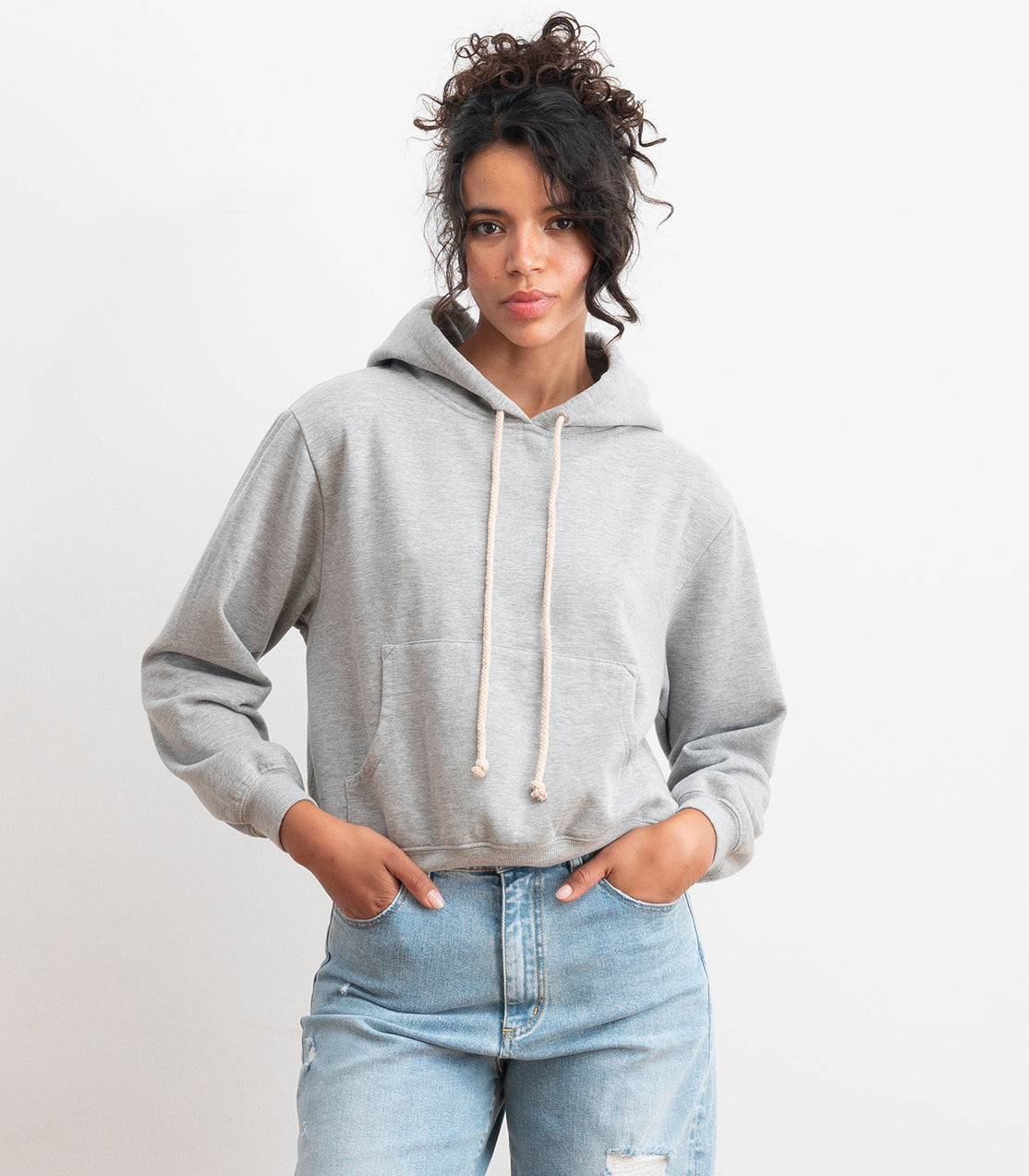 Gemma Washed Hooded Sweatshirt - Heather Gray