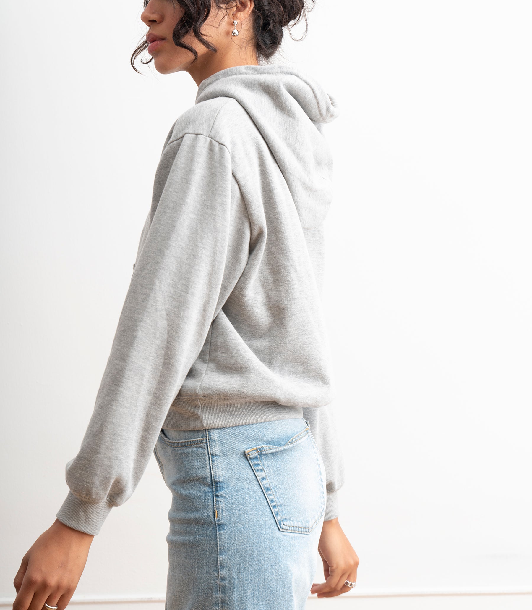 Gemma Washed Hooded Sweatshirt - Heather Gray
