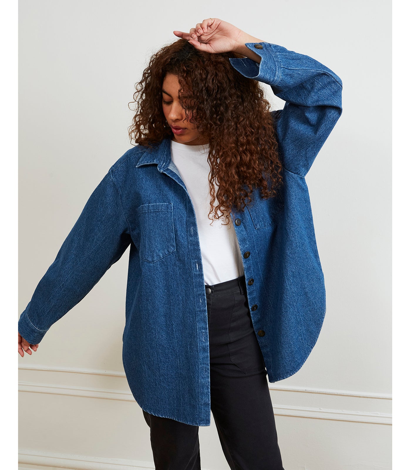 Sonia Oversized Heavy Weight Top - Indigo