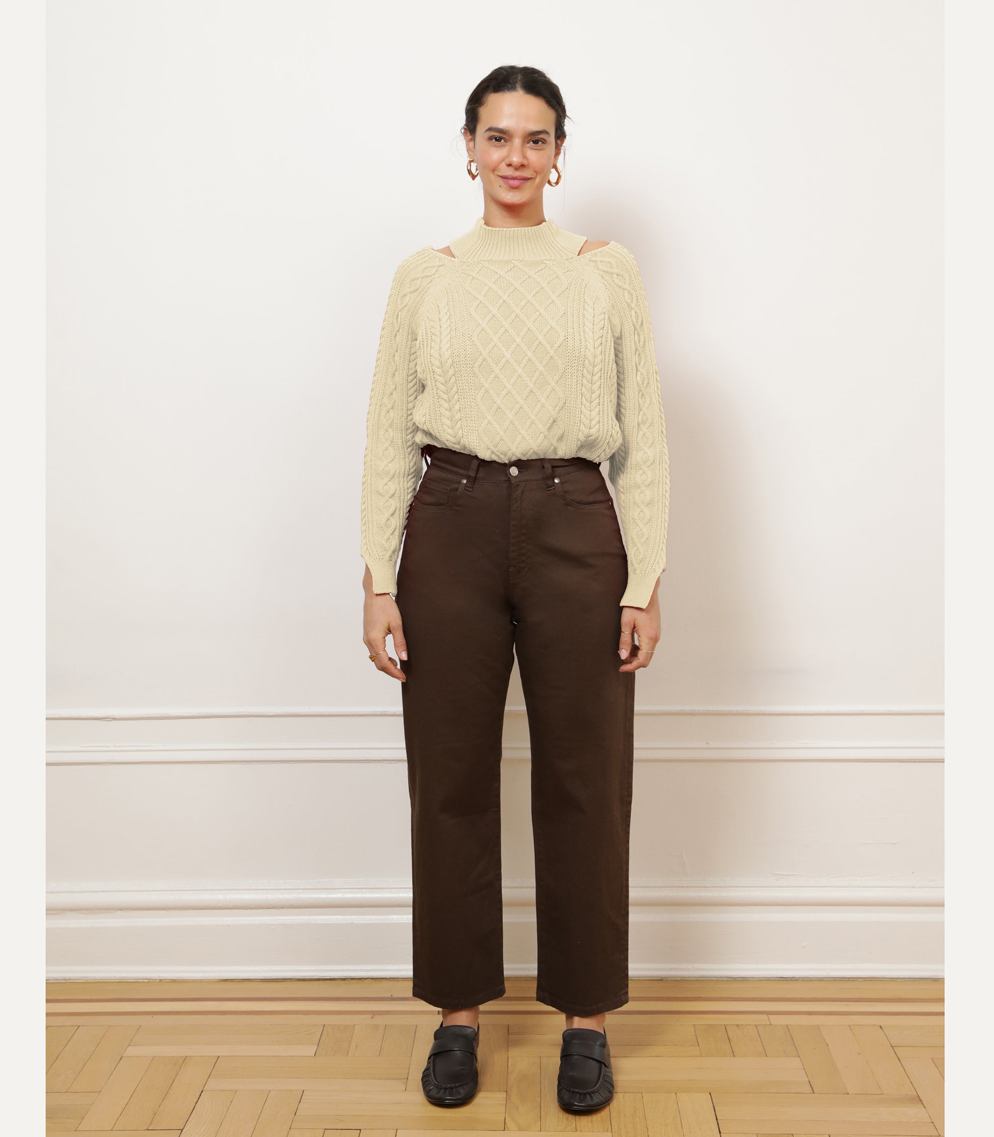 Amelia Barrel Trousers - Chestnut AW25