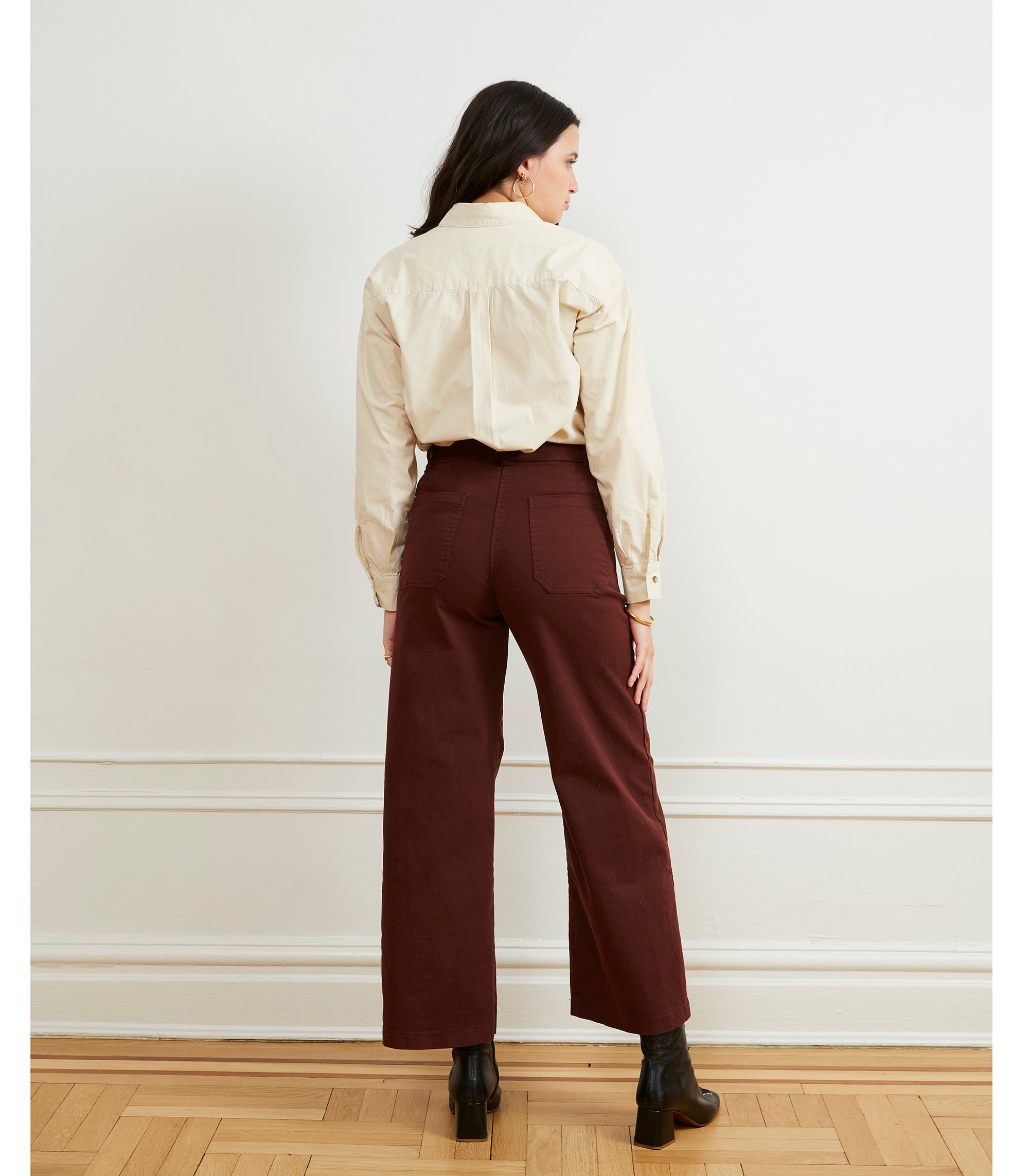 Toni Wide Ankle Pants - Coffee SAMPLE SALE
