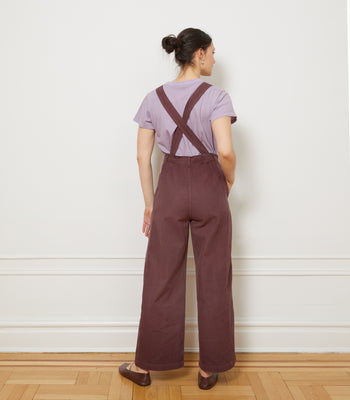 Madelyn Zip Front Overalls - Mauve