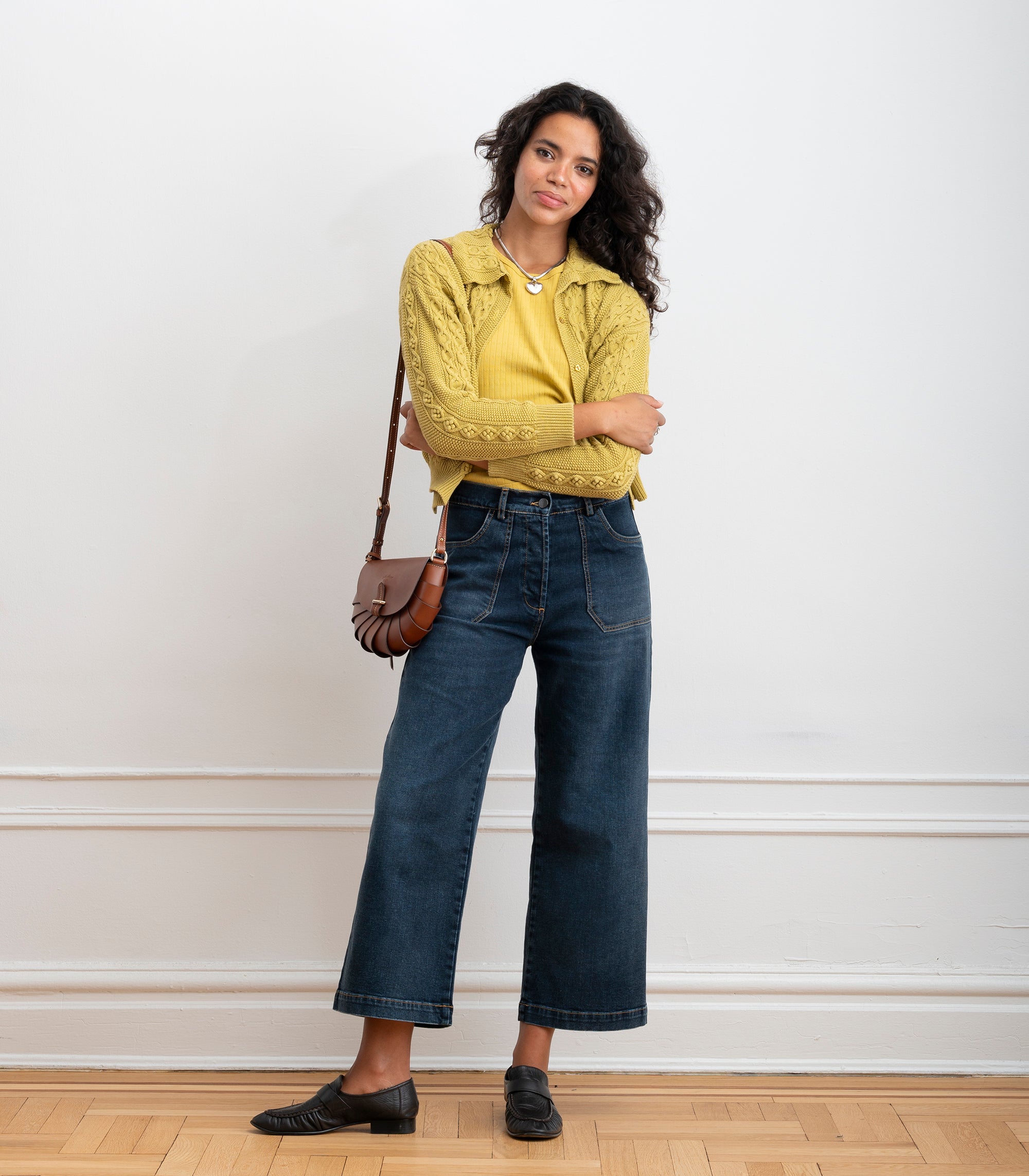 Jeans for Curvy Women | High-Rise Wide Leg Jeans | Simone Jeans - Loup