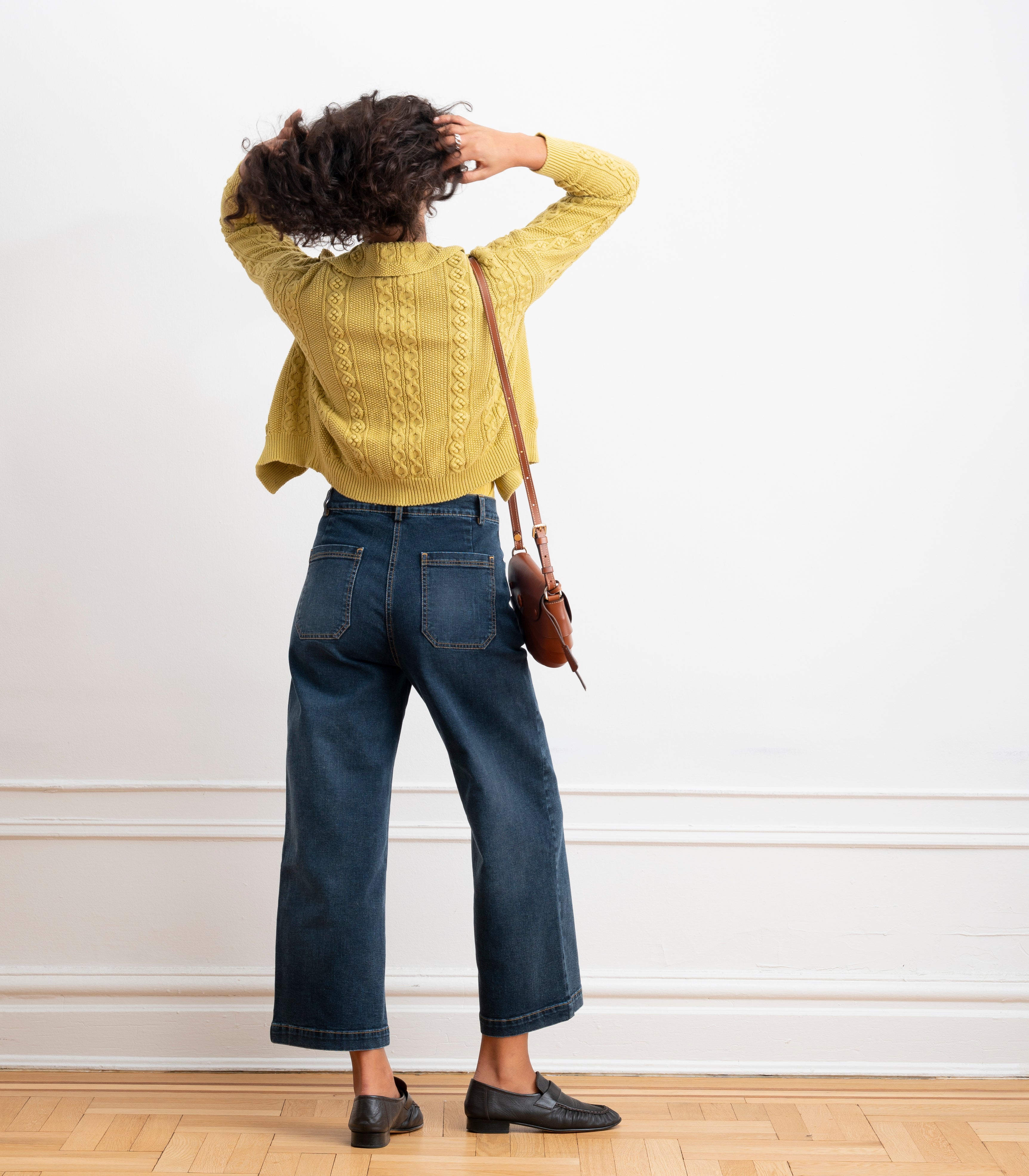 Simone Wide Crop Jeans - Cowboy Wash