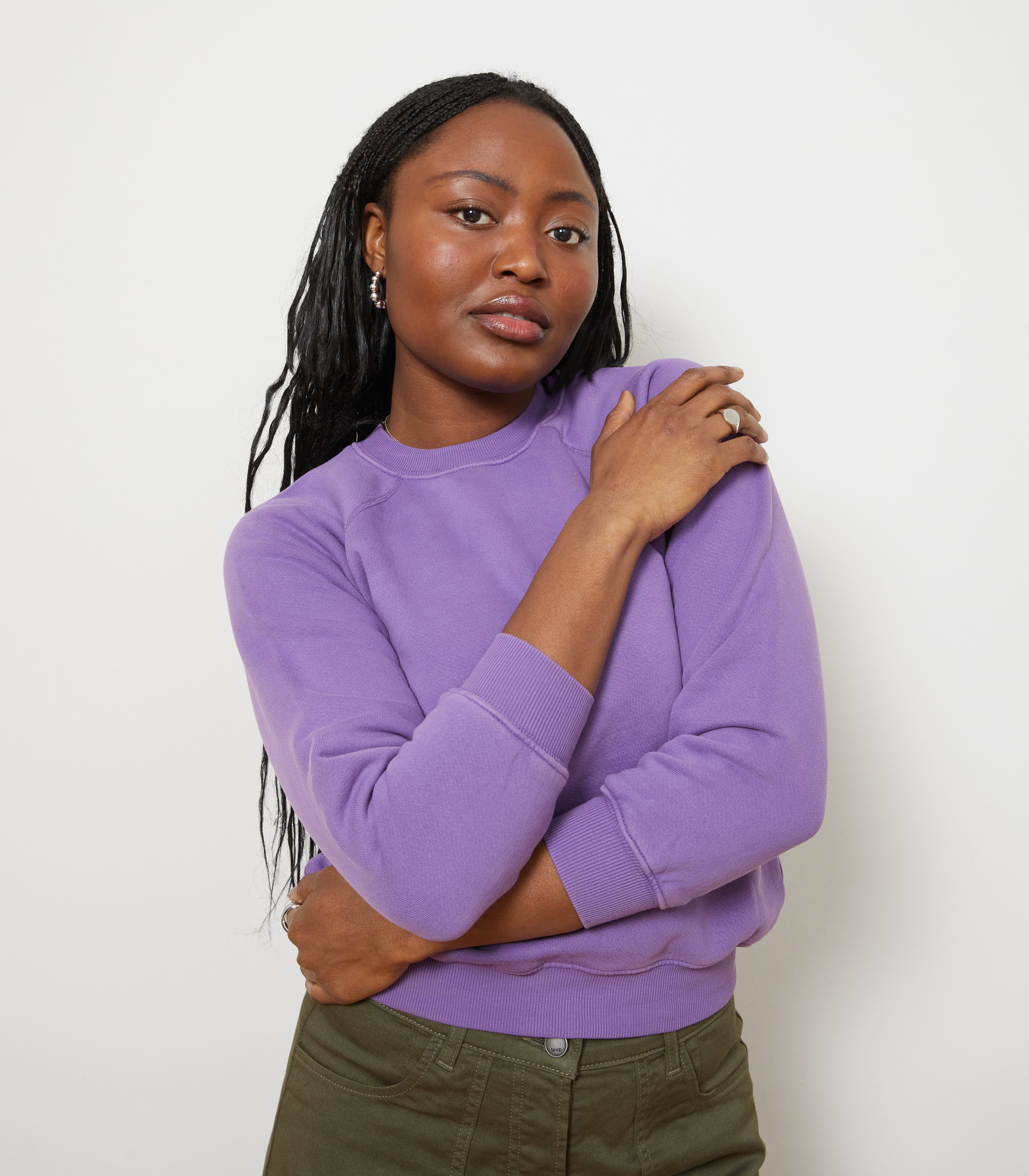 NICO CREW NECK SWEATSHIRT - PURPLE
