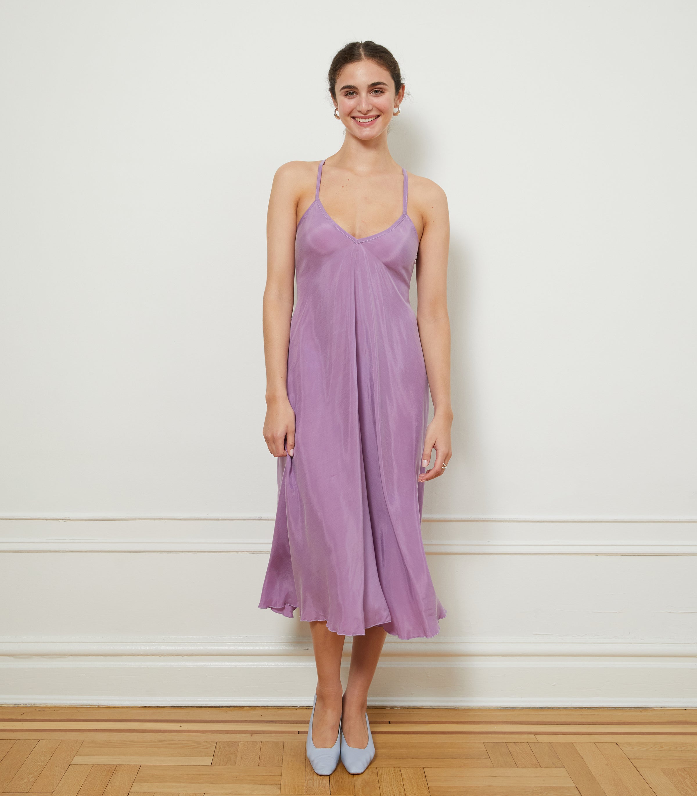 Hermosa Slip Dress - Purple | LOUP x Biankalu