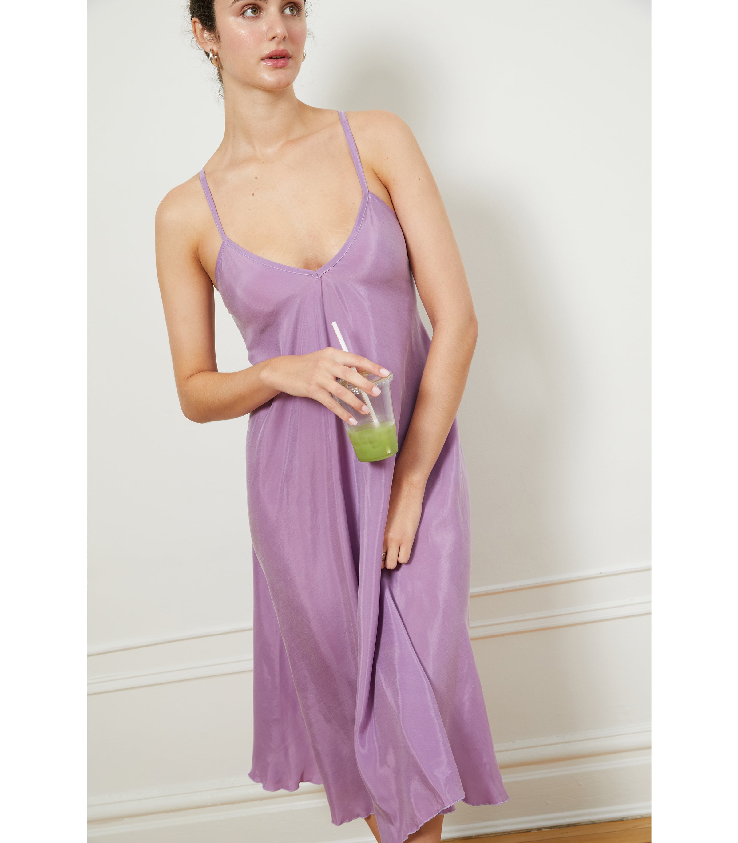 Hermosa Slip Dress - Purple | LOUP x Biankalu