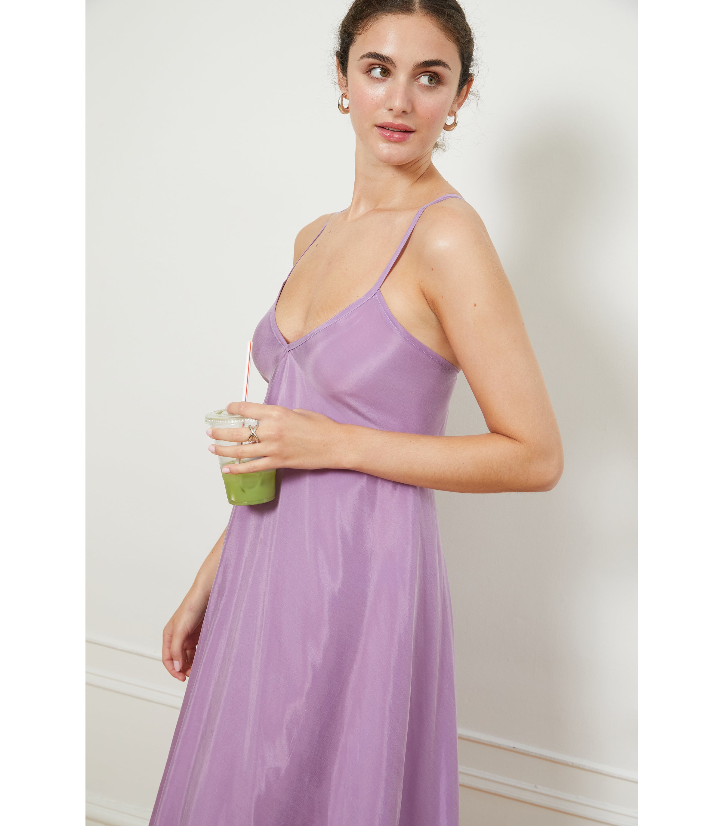 Hermosa Slip Dress - Purple | LOUP x Biankalu