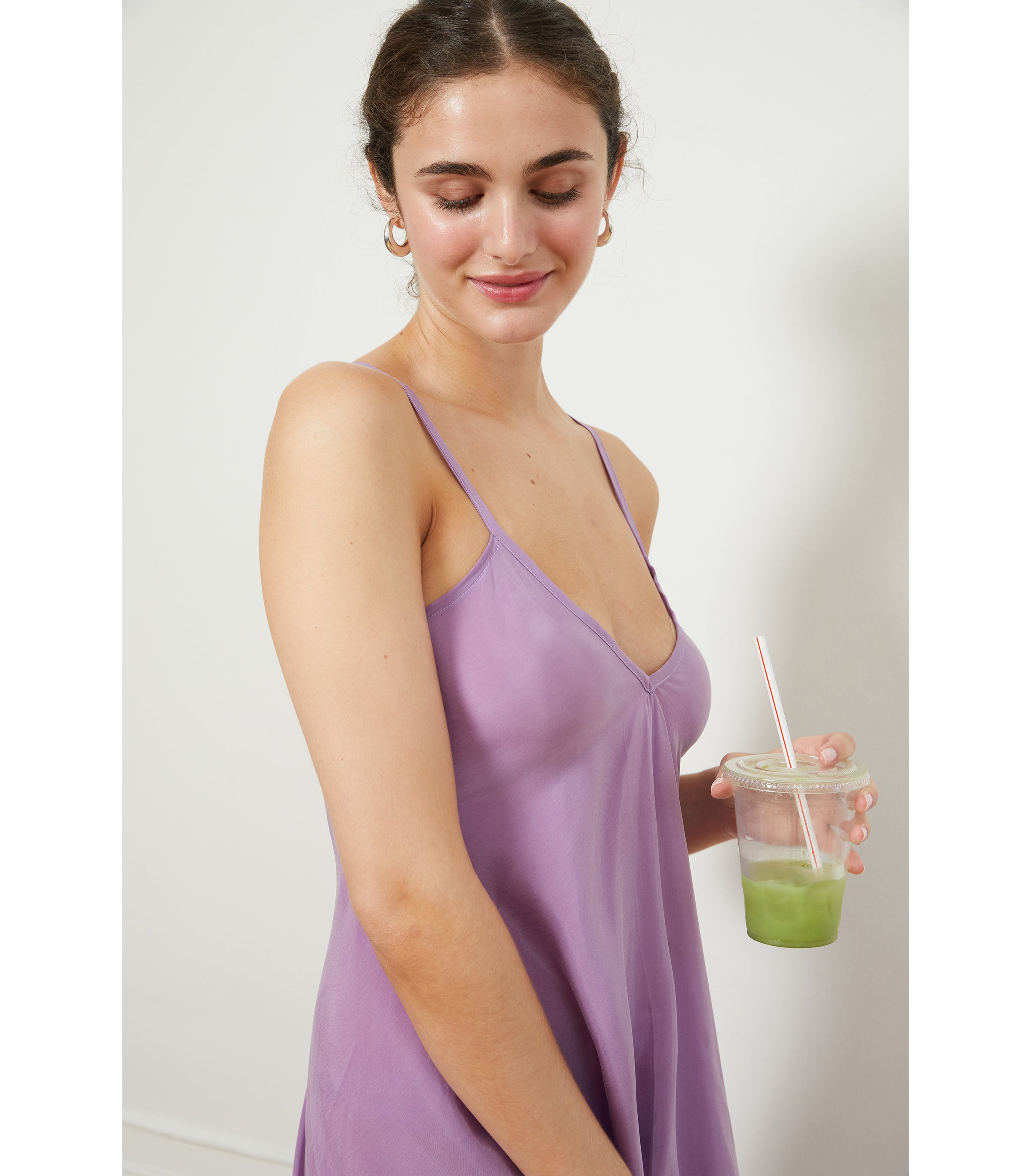 Hermosa Slip Dress - Purple | LOUP x Biankalu