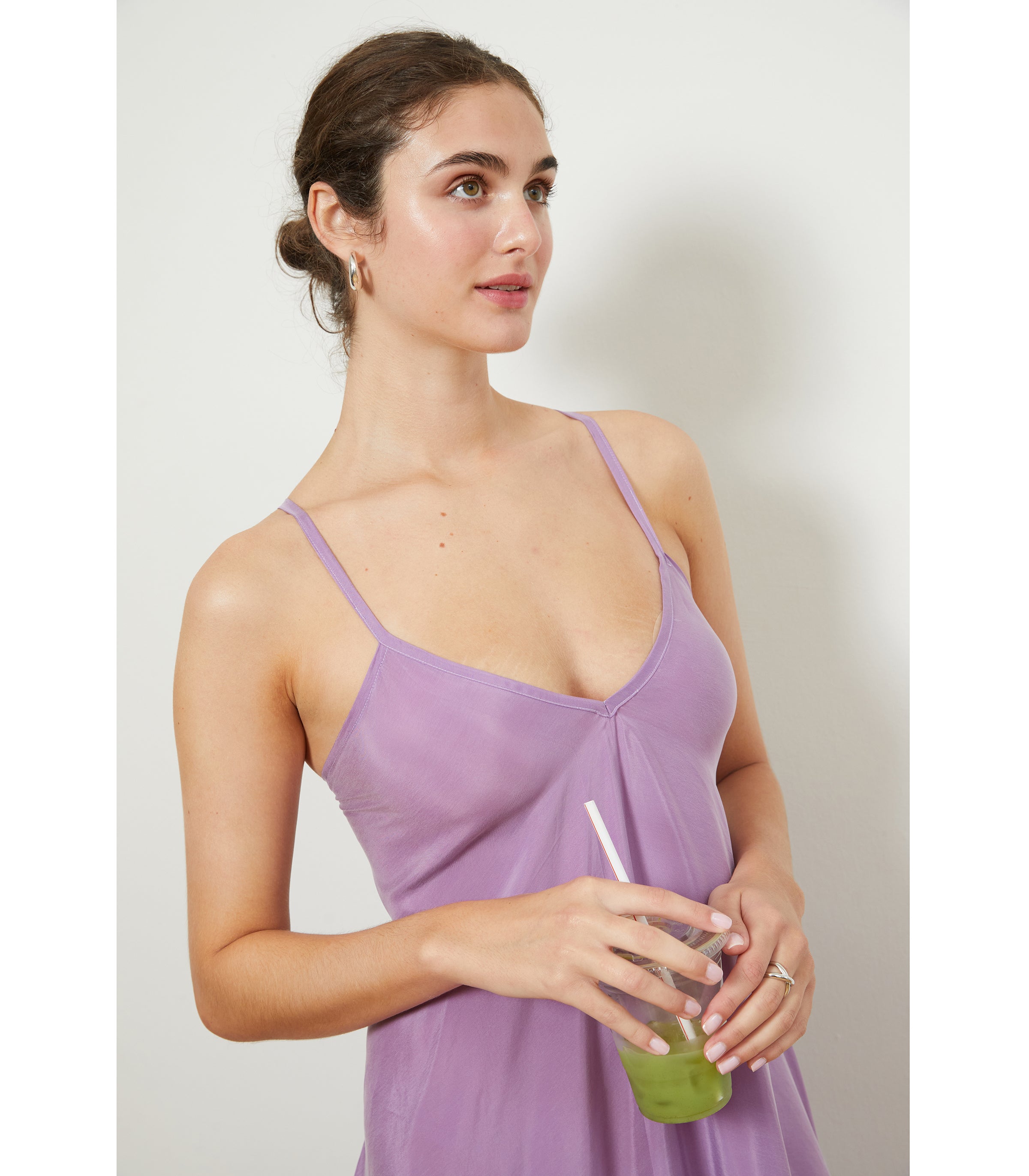 Hermosa Slip Dress - Purple | LOUP x Biankalu
