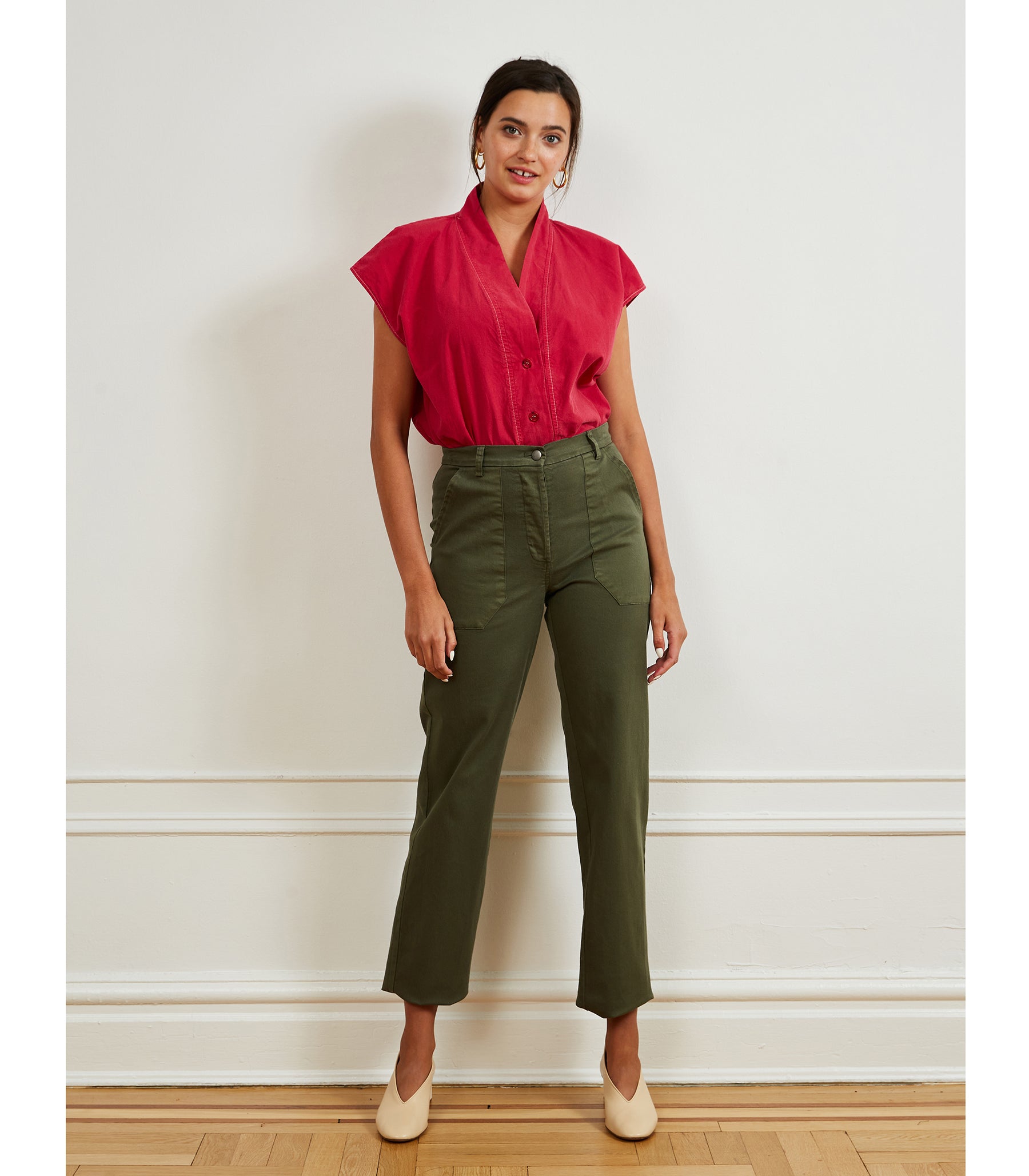 James Straight-Leg Work Pant - Pine SAMPLE SALE