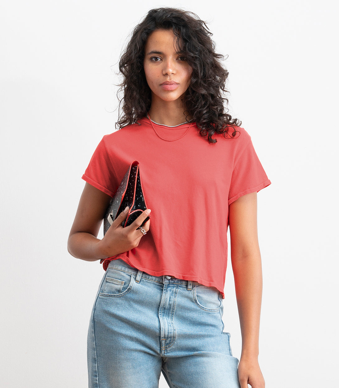 Bessette Soft Washed Tee - Strawberry