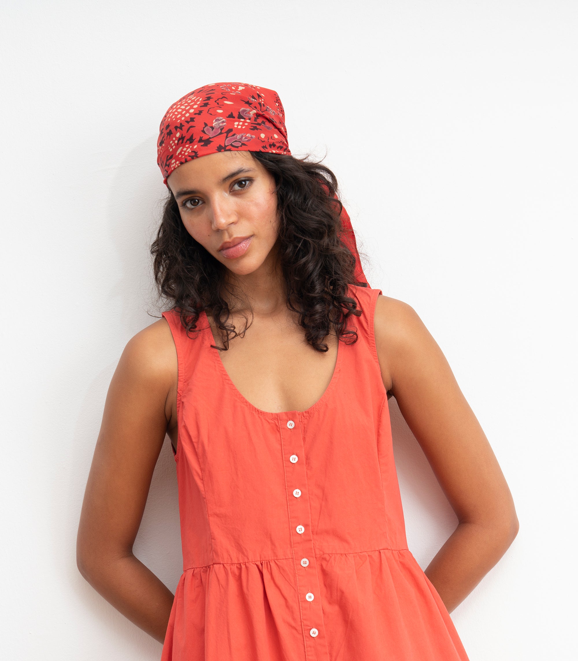 Sierra Button Up Midi Dress - Strawberry