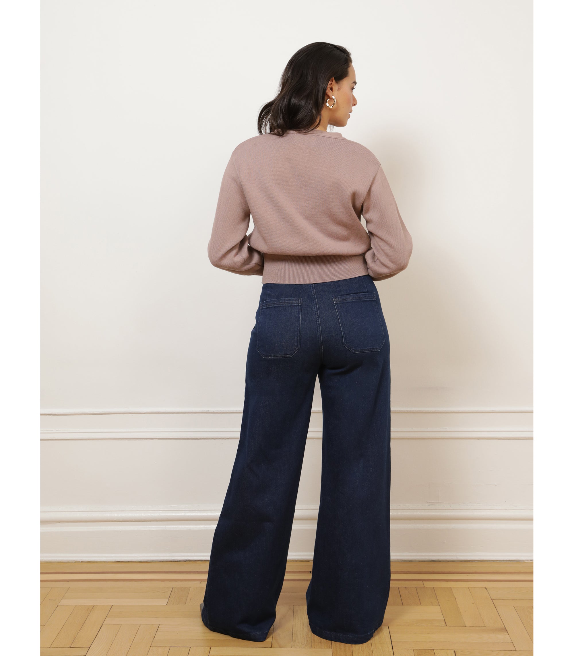 Long Sabrina Wide-Leg Jeans - New York Dark