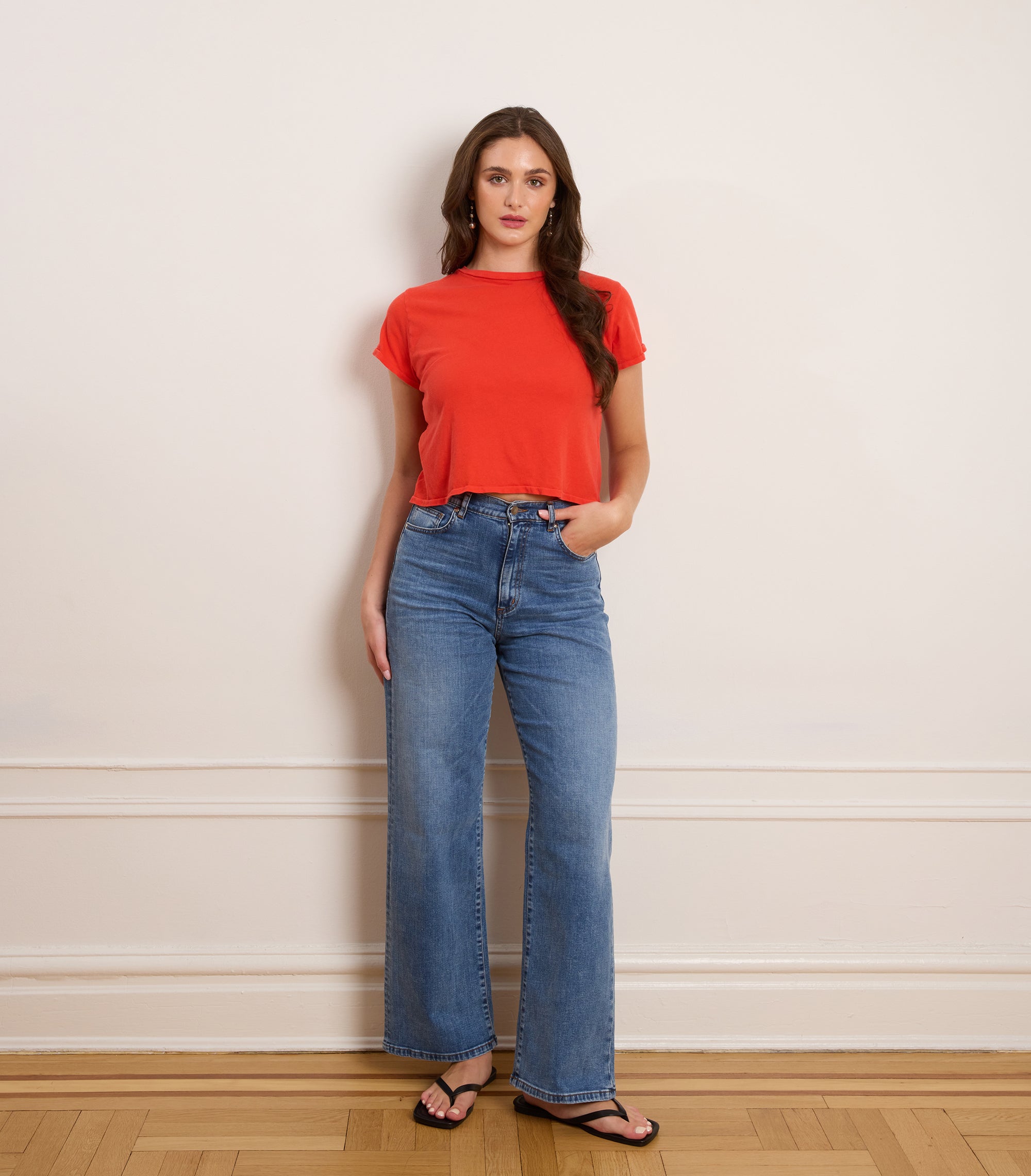 Bessette Soft Washed Tee - Tomato