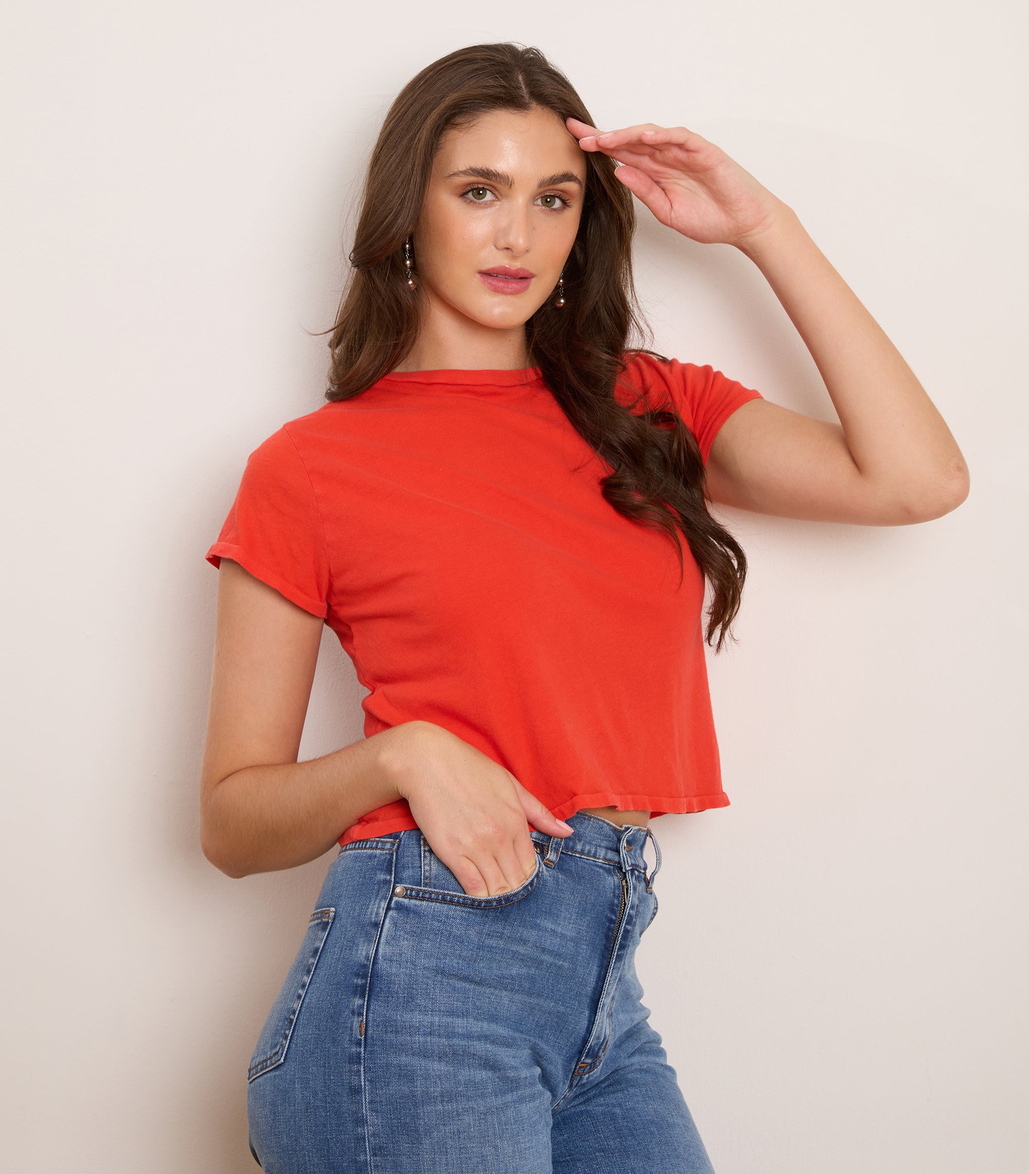 Bessette Soft Washed Tee - Tomato