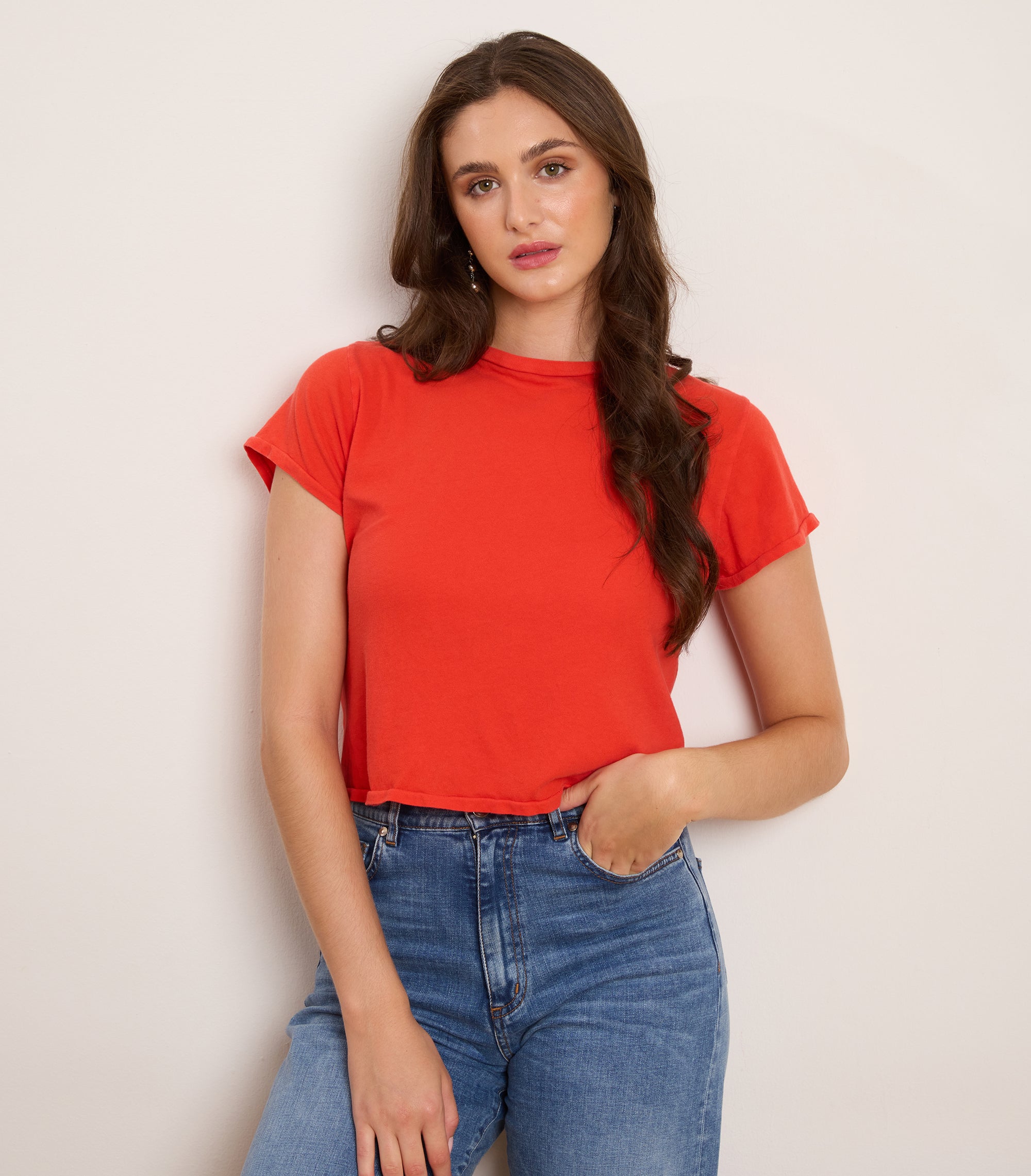 Bessette Soft Washed Tee - Tomato