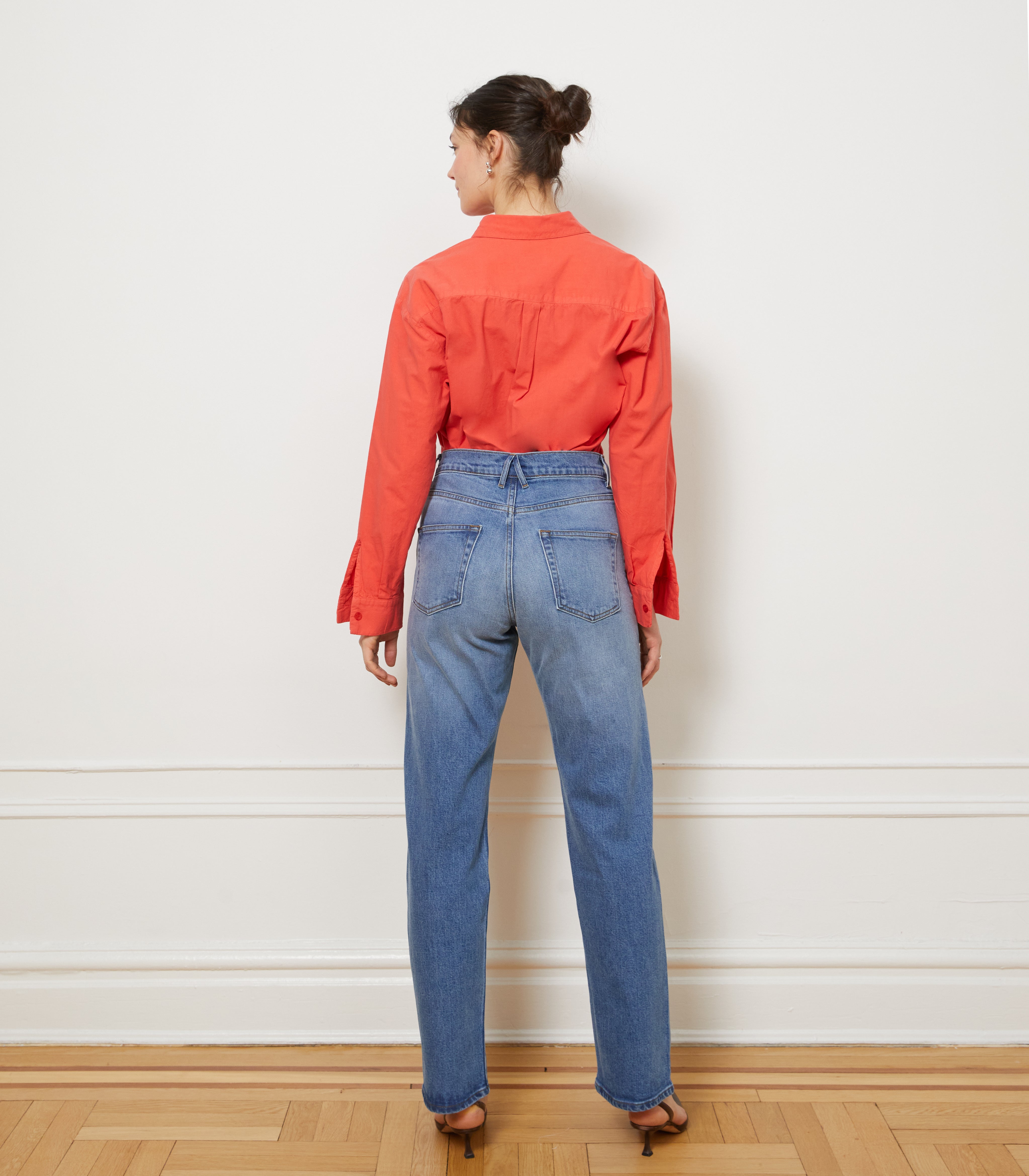 Diana Relaxed Button Up Shirt - Vermilion